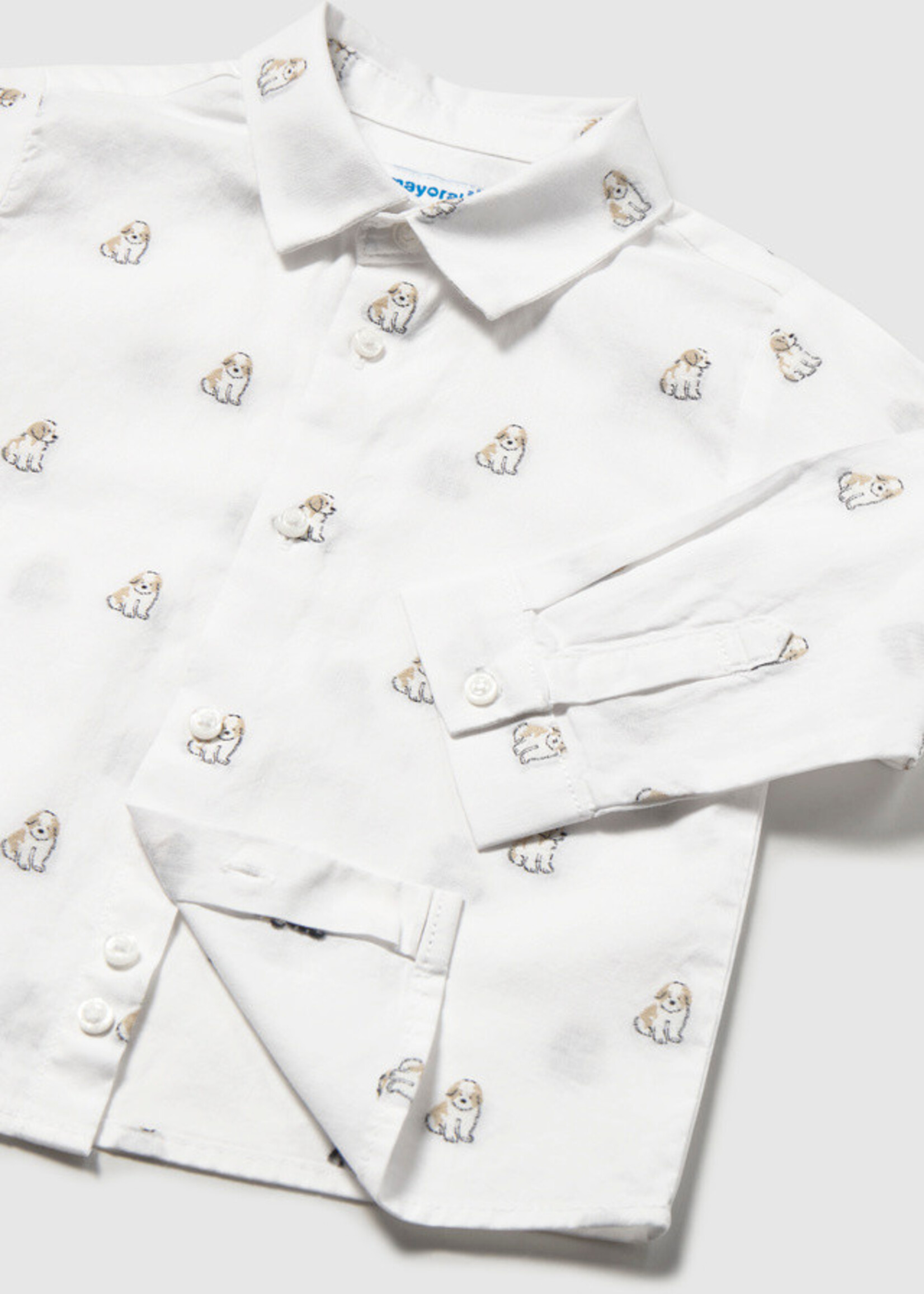 Mayoral Mayoral L/s jacquard shirt Puppies - 26 02113B