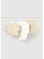Mayoral Mayoral Tulle knit skirt set Champagne - 26 02811B