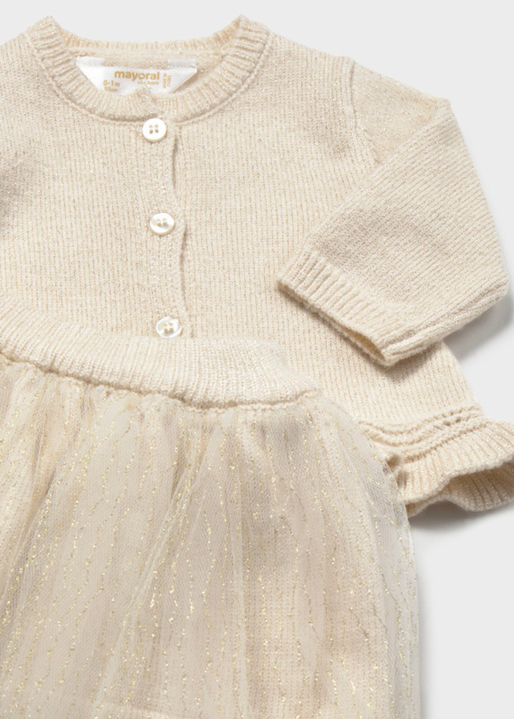 Mayoral Mayoral Tulle knit skirt set Champagne - 26 02811B