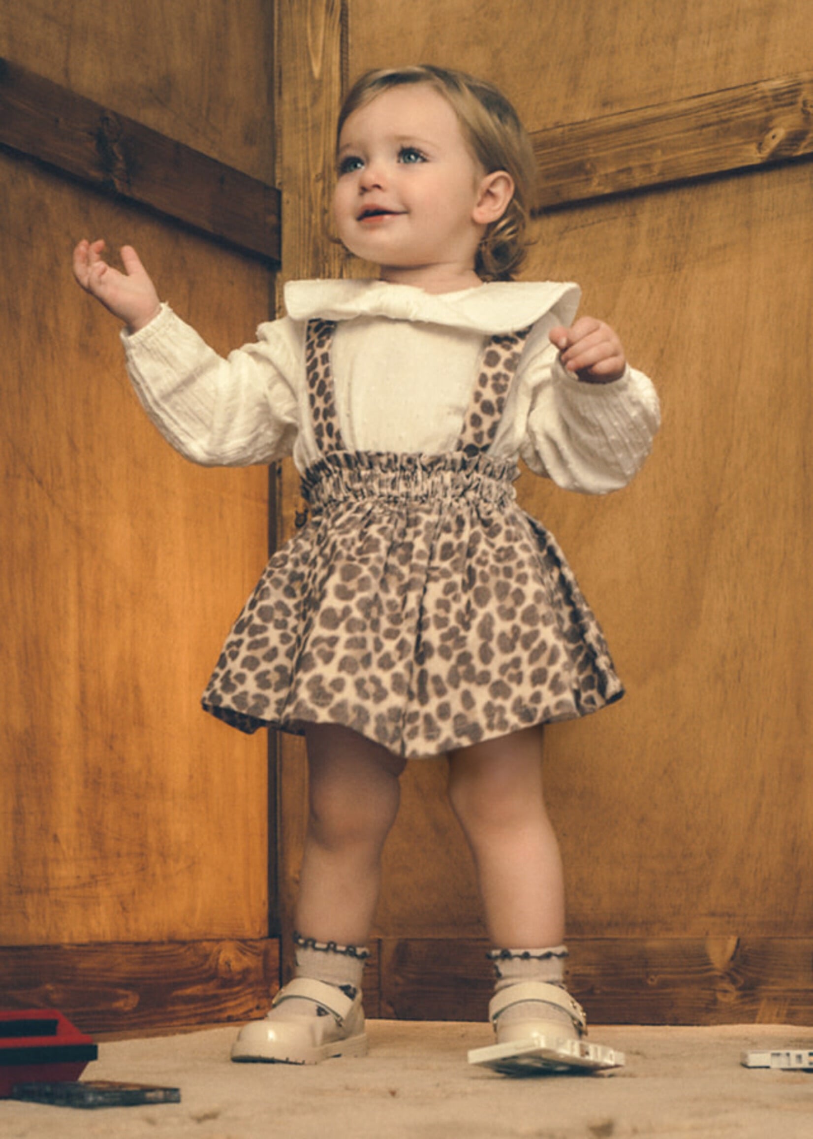 Mayoral Mayoral Skirt set w/ suspenders Walnut - 26 02950