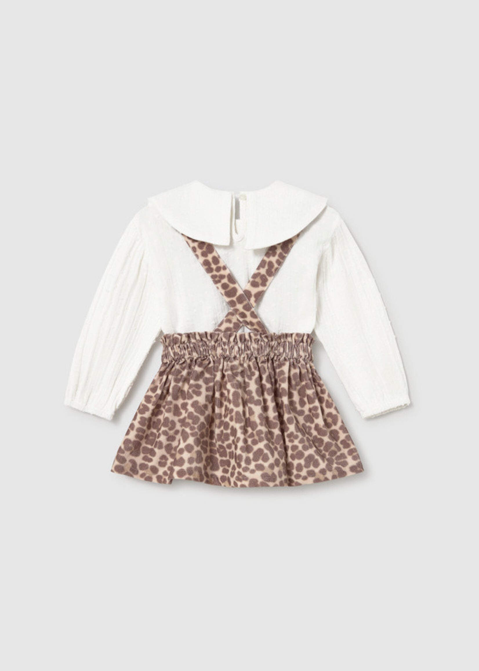 Mayoral Mayoral Skirt set w/ suspenders Walnut - 26 02950