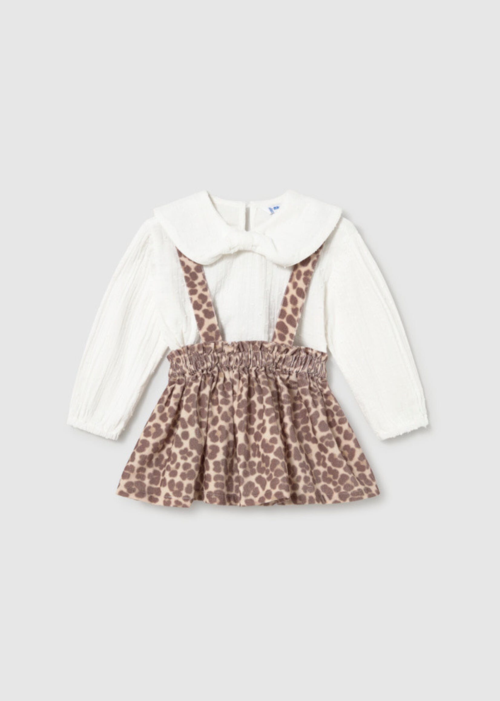 Mayoral Mayoral Skirt set w/ suspenders Walnut - 26 02950