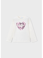 Mayoral Mayoral L/s t-shirt Natur-Malv - 26 04031