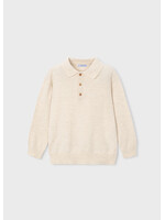 Mayoral Mayoral L/s knit polo H. Stone - 26 04101
