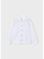Mayoral Mayoral Long-sleeve pique knit shirt White - 26 04145