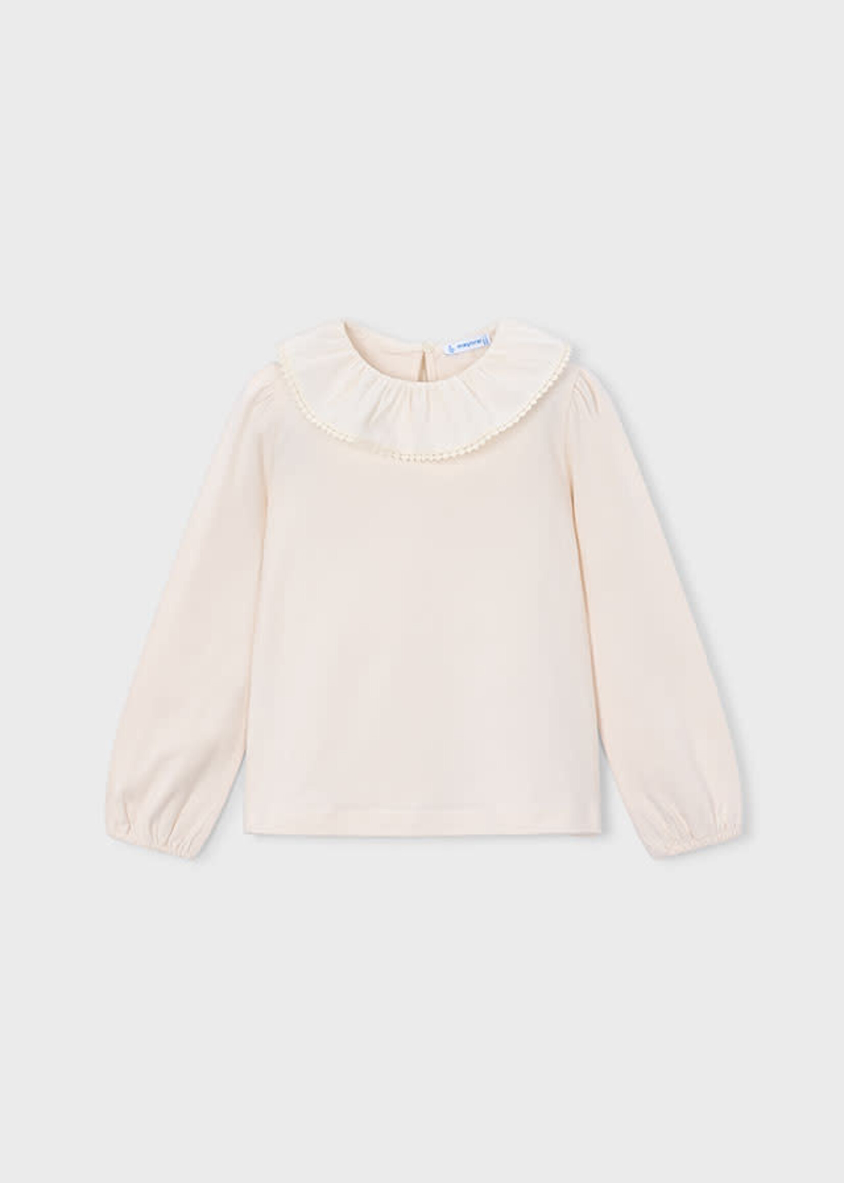 Mayoral Mayoral Ruffled neckline blouse Soy - 26 04149