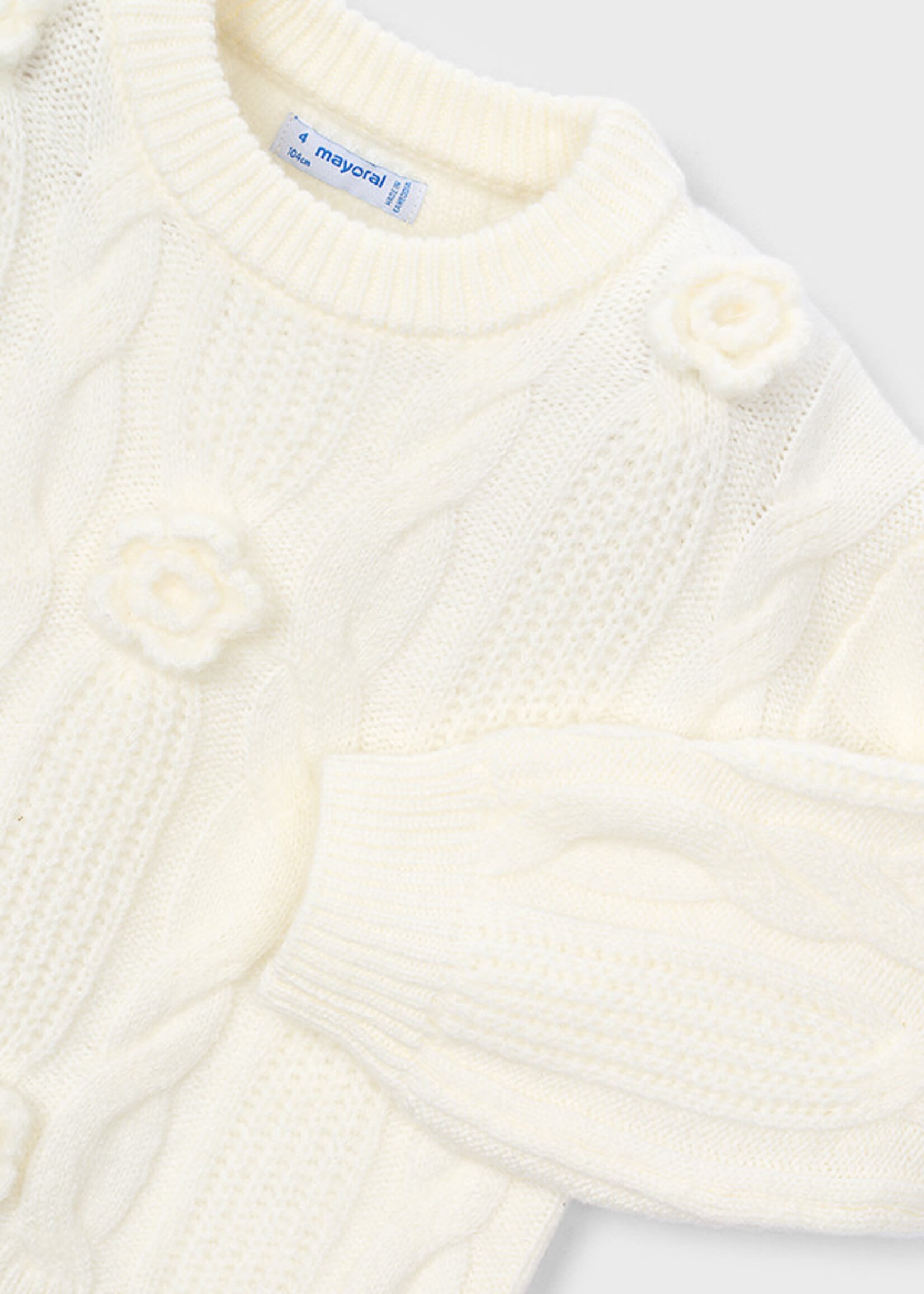 Mayoral Mayoral 3D flower sweater Soy - 26 04319