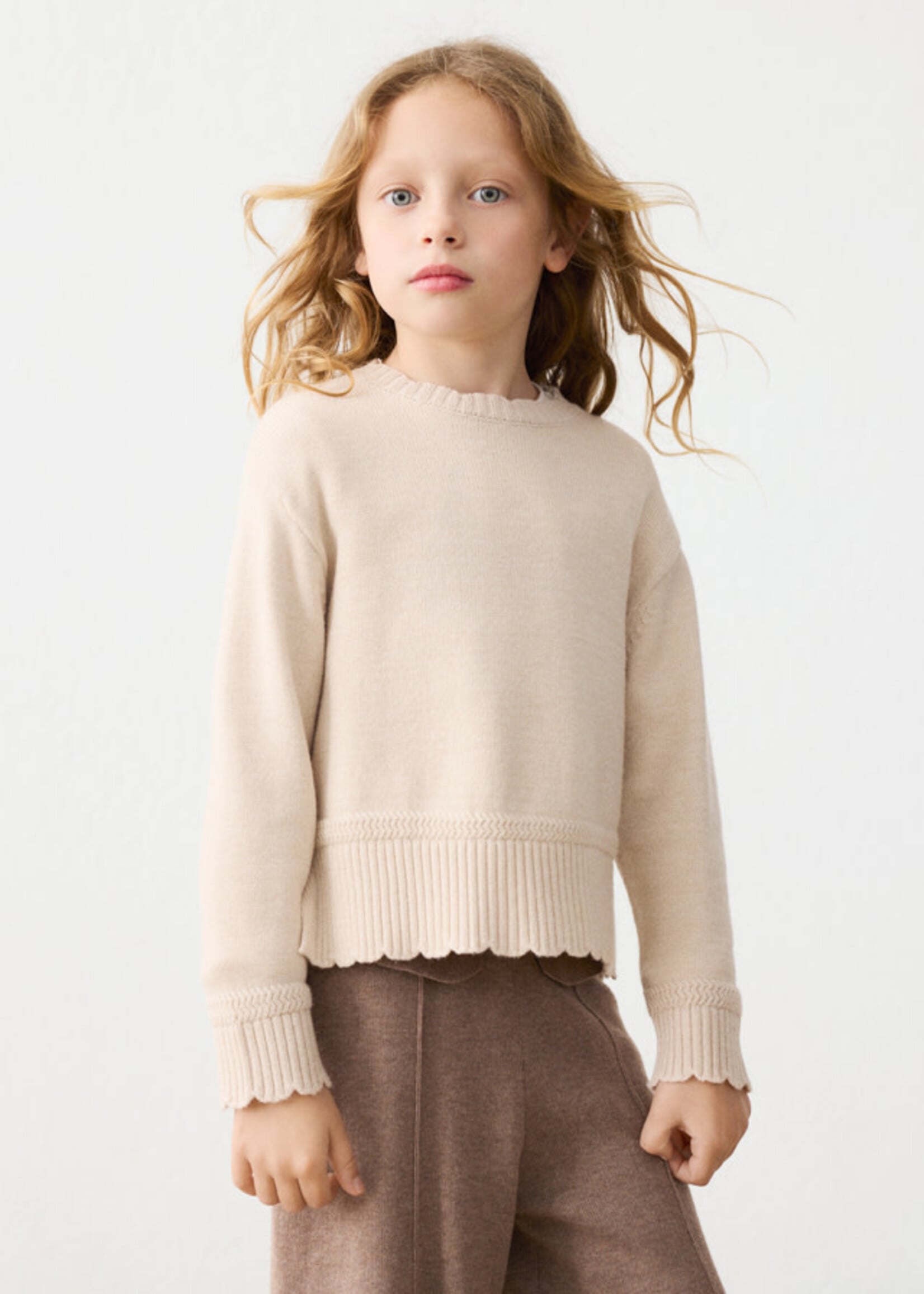 Mayoral Mayoral Knitted smooth sweater Beige vigo - 26 04320
