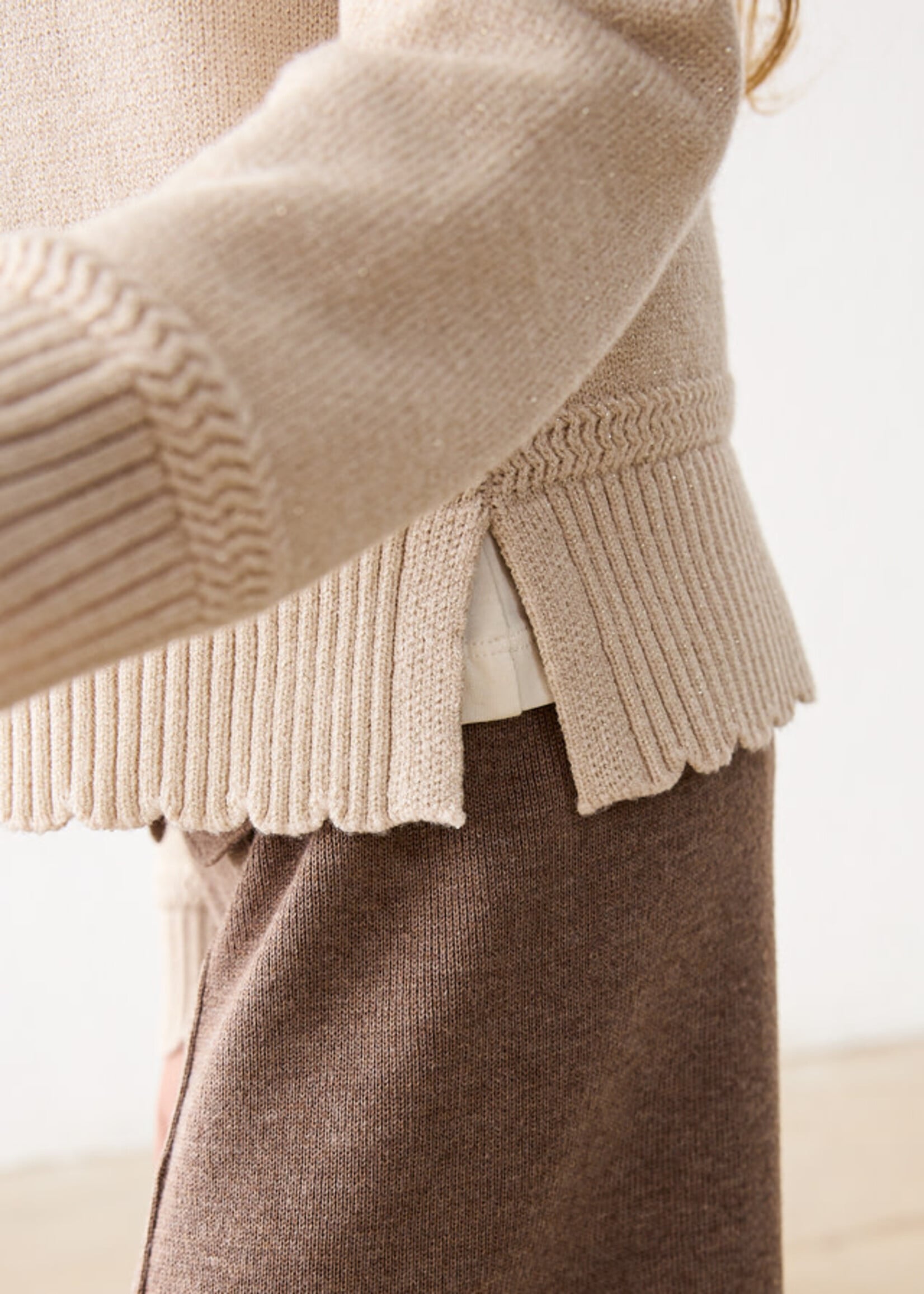 Mayoral Mayoral Knitted smooth sweater Beige vigo - 26 04320