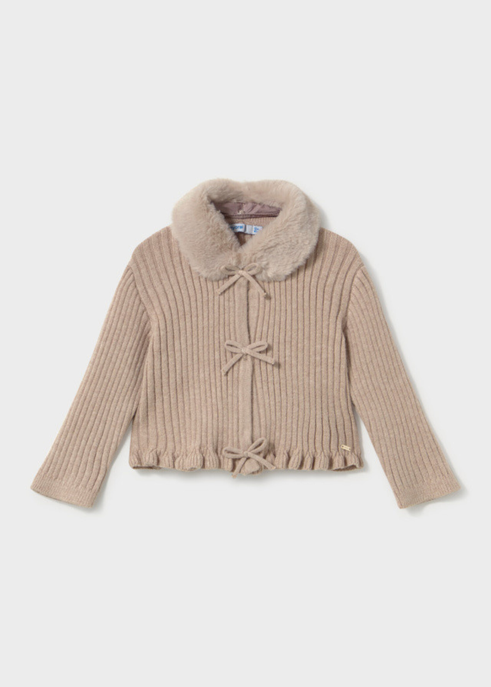 Mayoral Mayoral Faux fur collar cardigan seed - 26 02386