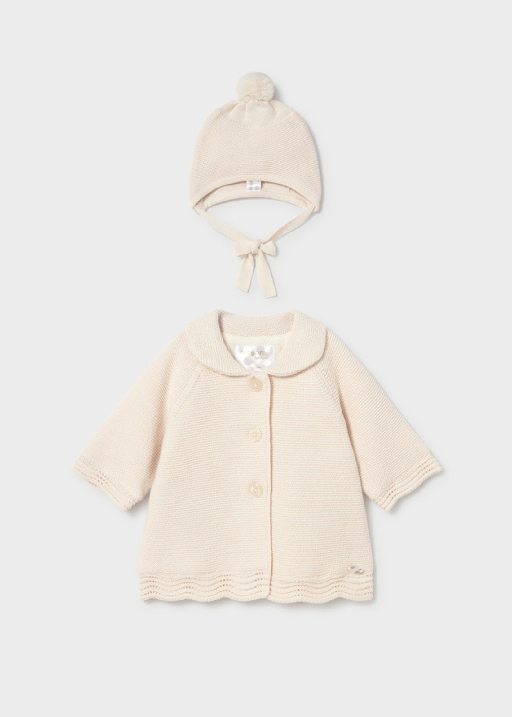 Mayoral Mayoral Knit coat with Hood Pottery - 26 02403B