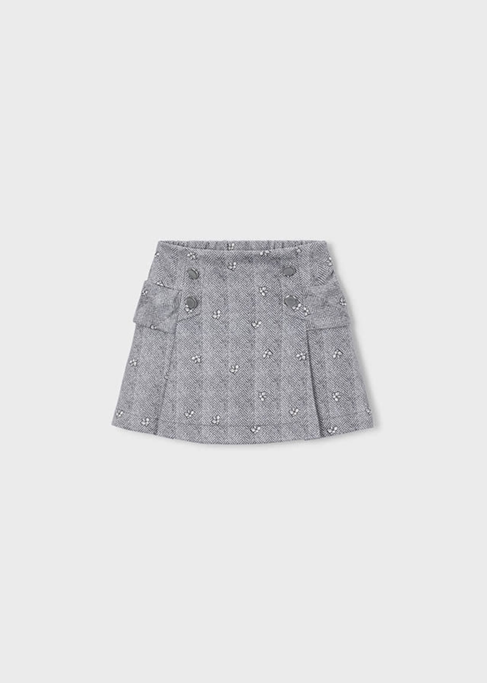 Mayoral Mayoral Printed suede skirt Heather gr - 26 04905