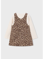 Mayoral Mayoral Twill pinafore dress Chestnut - 26 04918