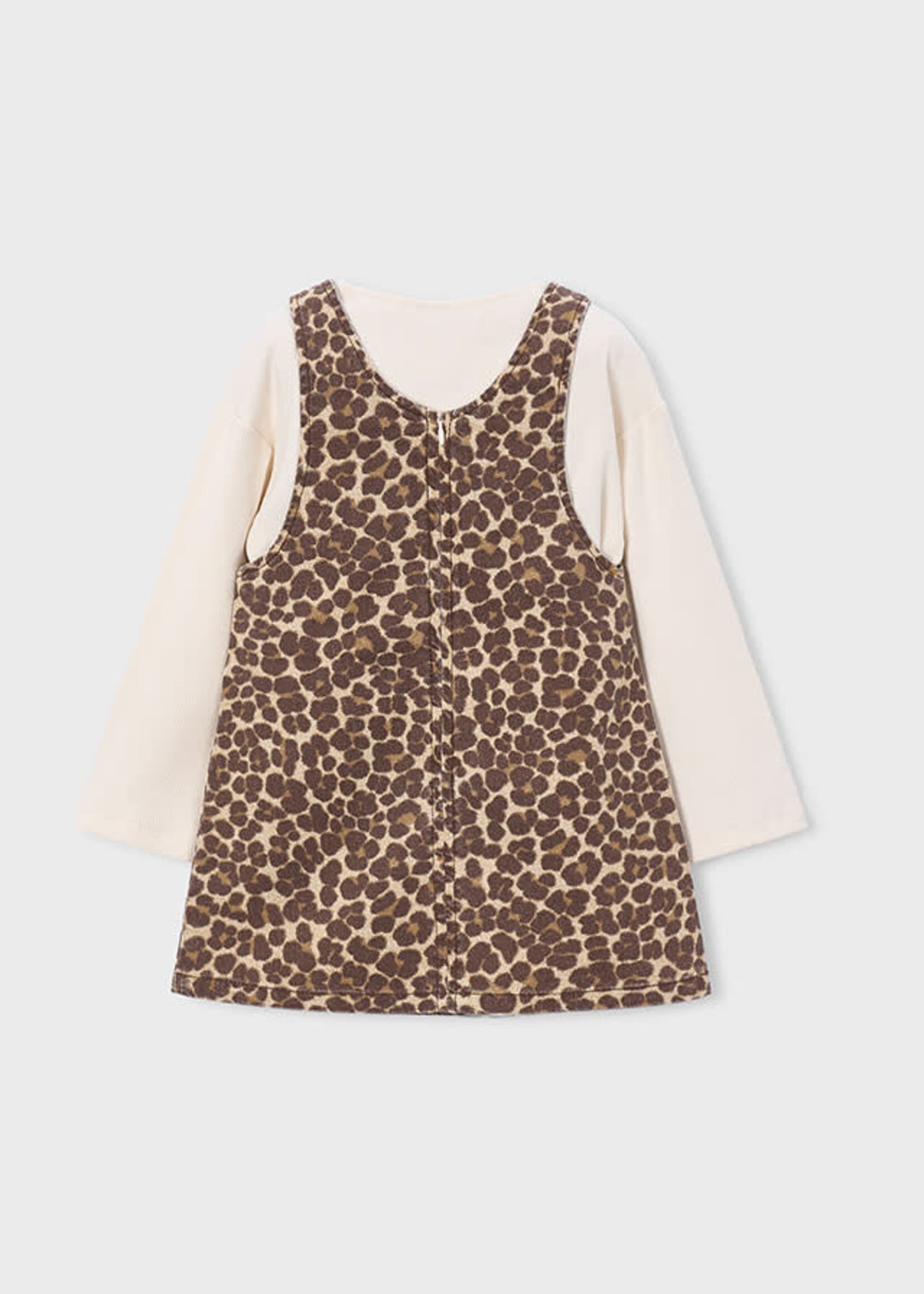 Mayoral Mayoral Twill pinafore dress Chestnut - 26 04918