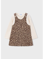 Mayoral Mayoral Twill pinafore dress Chestnut - 26 04918