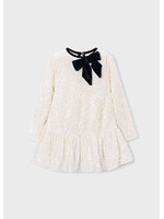 Mayoral Mayoral Velvet sequin dress Soy - 26 04931