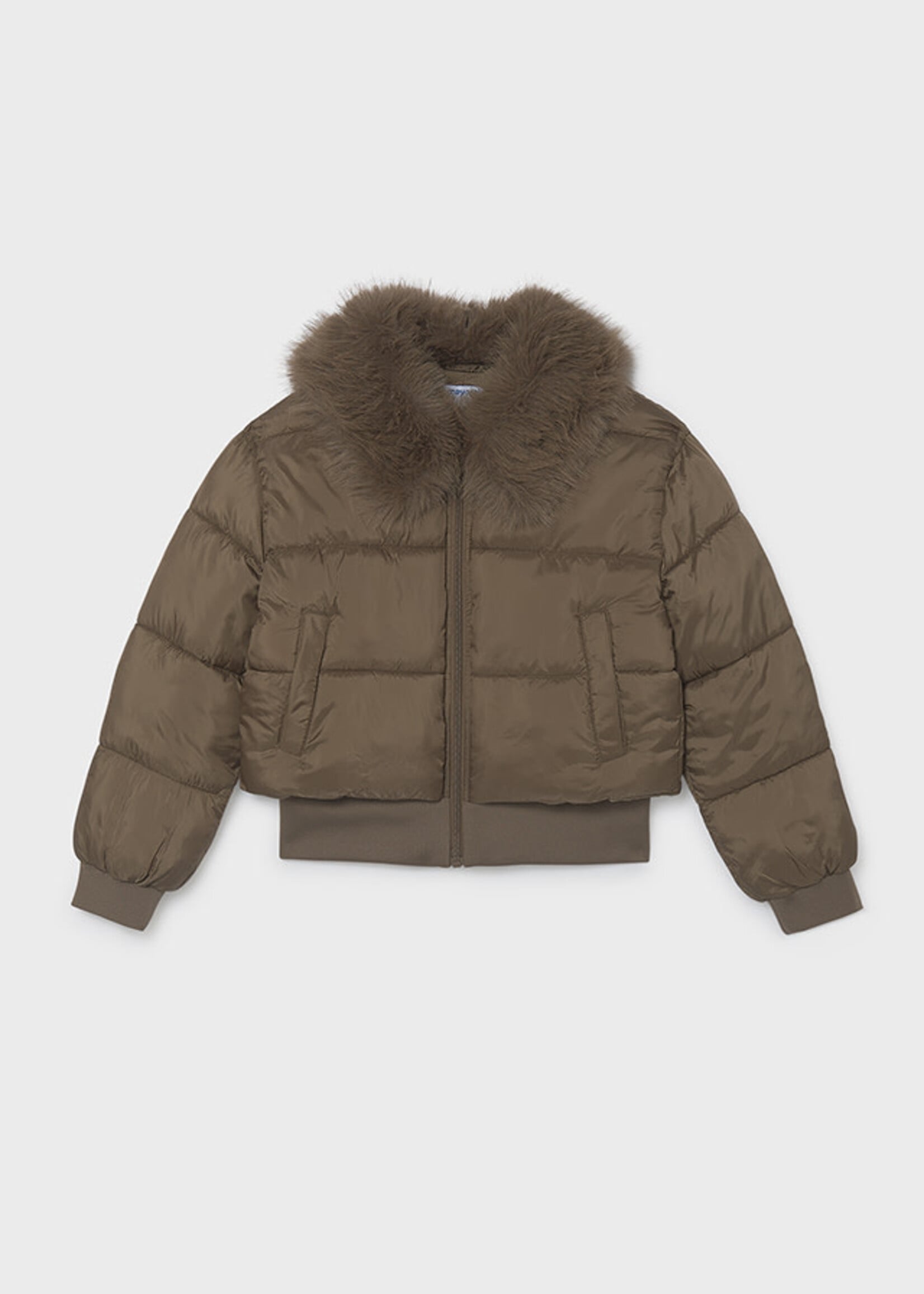 Mayoral Mayoral Puffer jacket faux fur collar Mocha - 26 07440