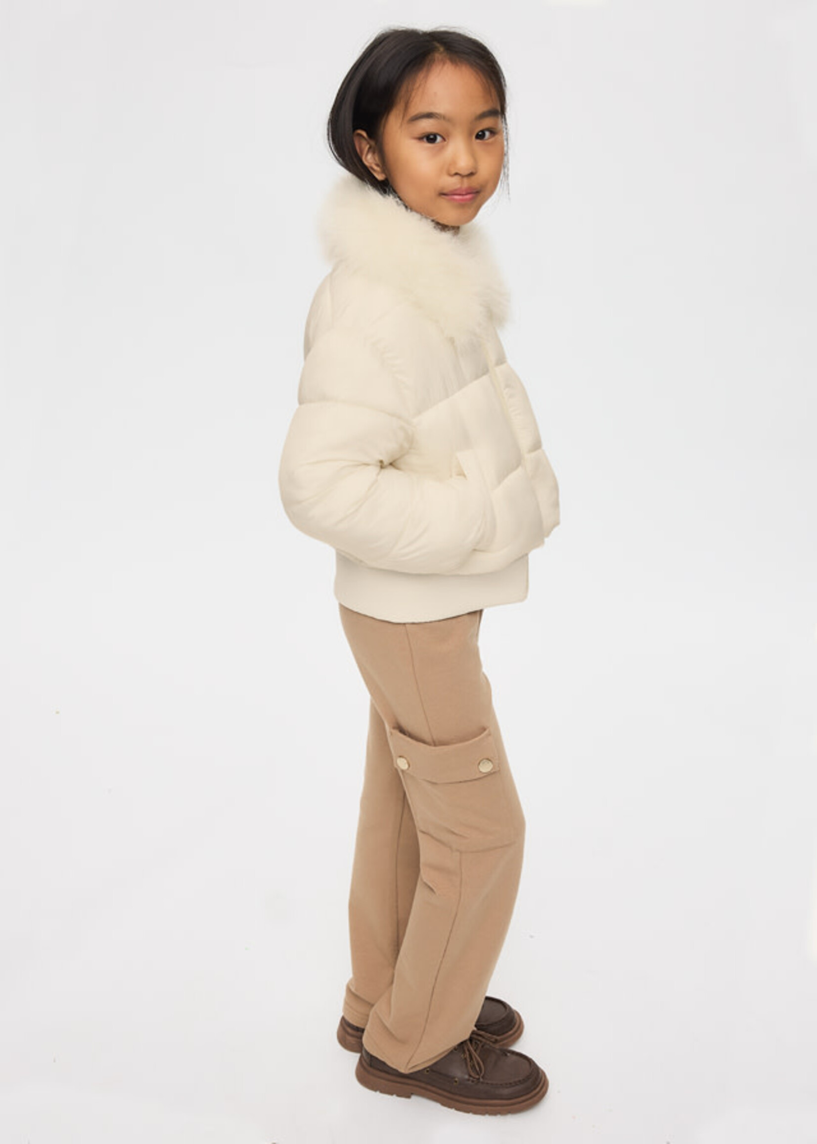 Mayoral Mayoral Puffer jacket faux fur collar Natural - 26 07440