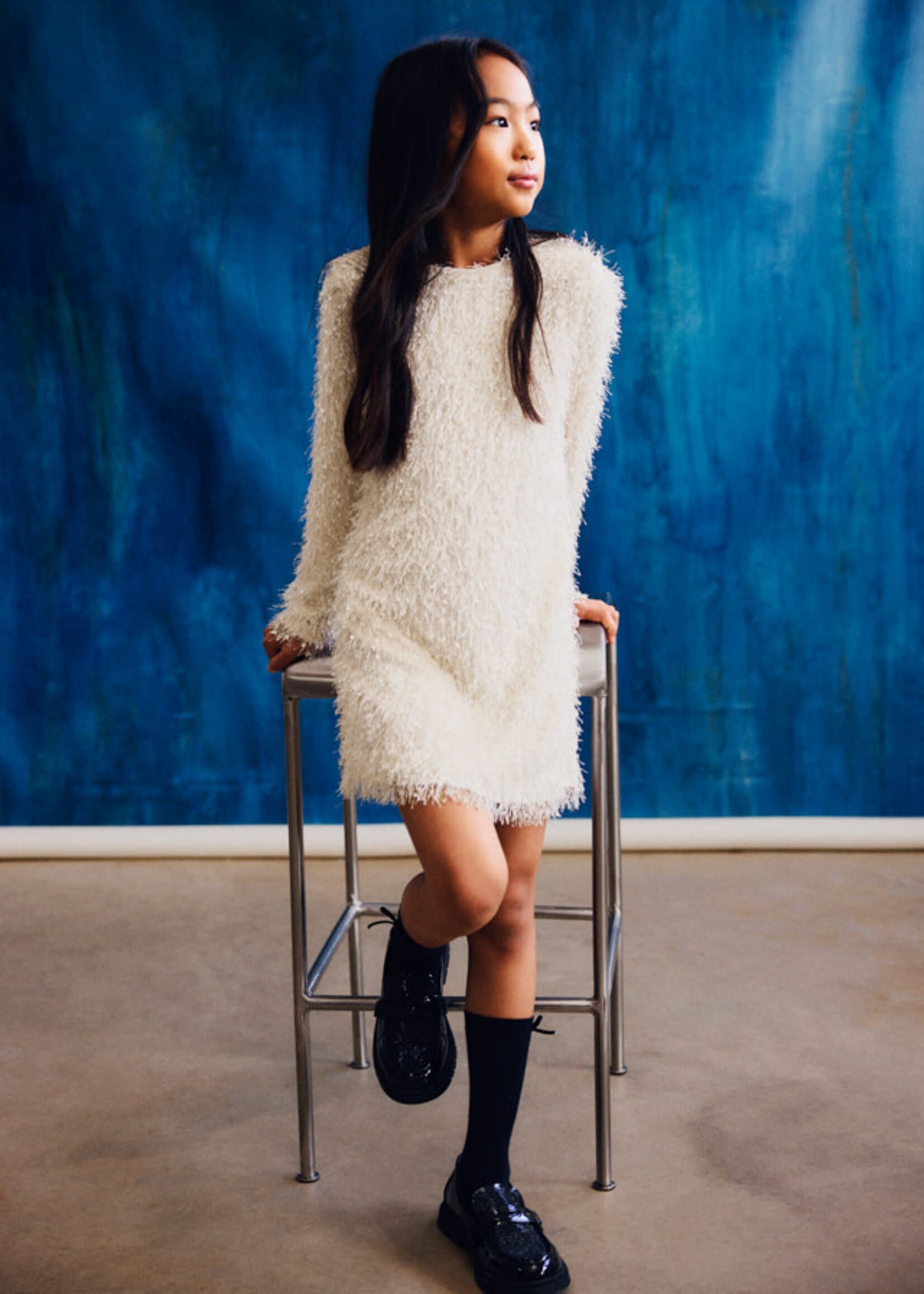 Mayoral Mayoral Fringed dress Oat - 26 07941