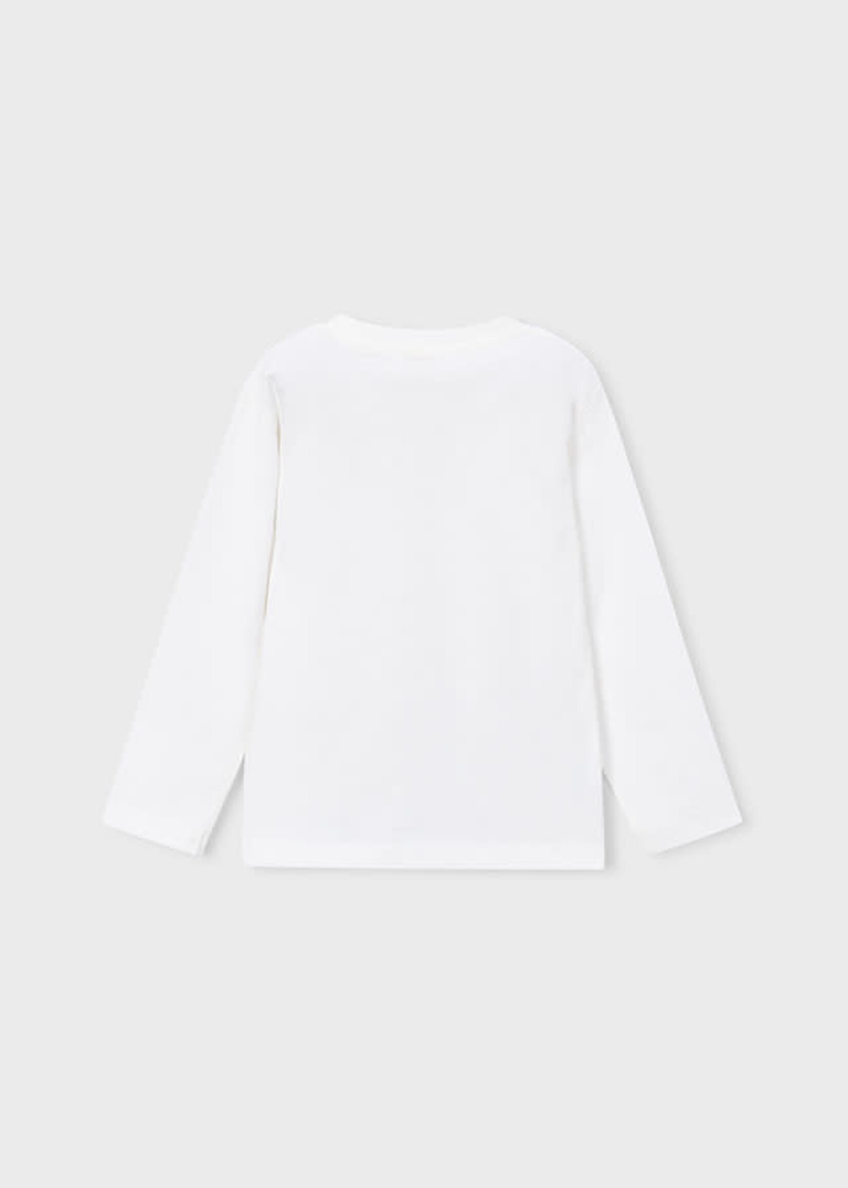Mayoral Mayoral L/s t-shirt skiing bear print Cream - 26 04024