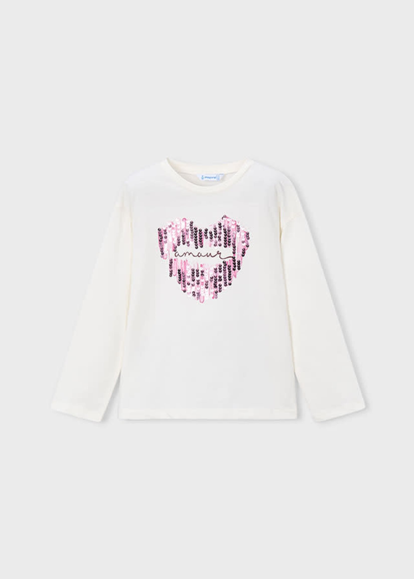 Mayoral Mayoral L/s t-shirt Natur-Malv - 26 04031