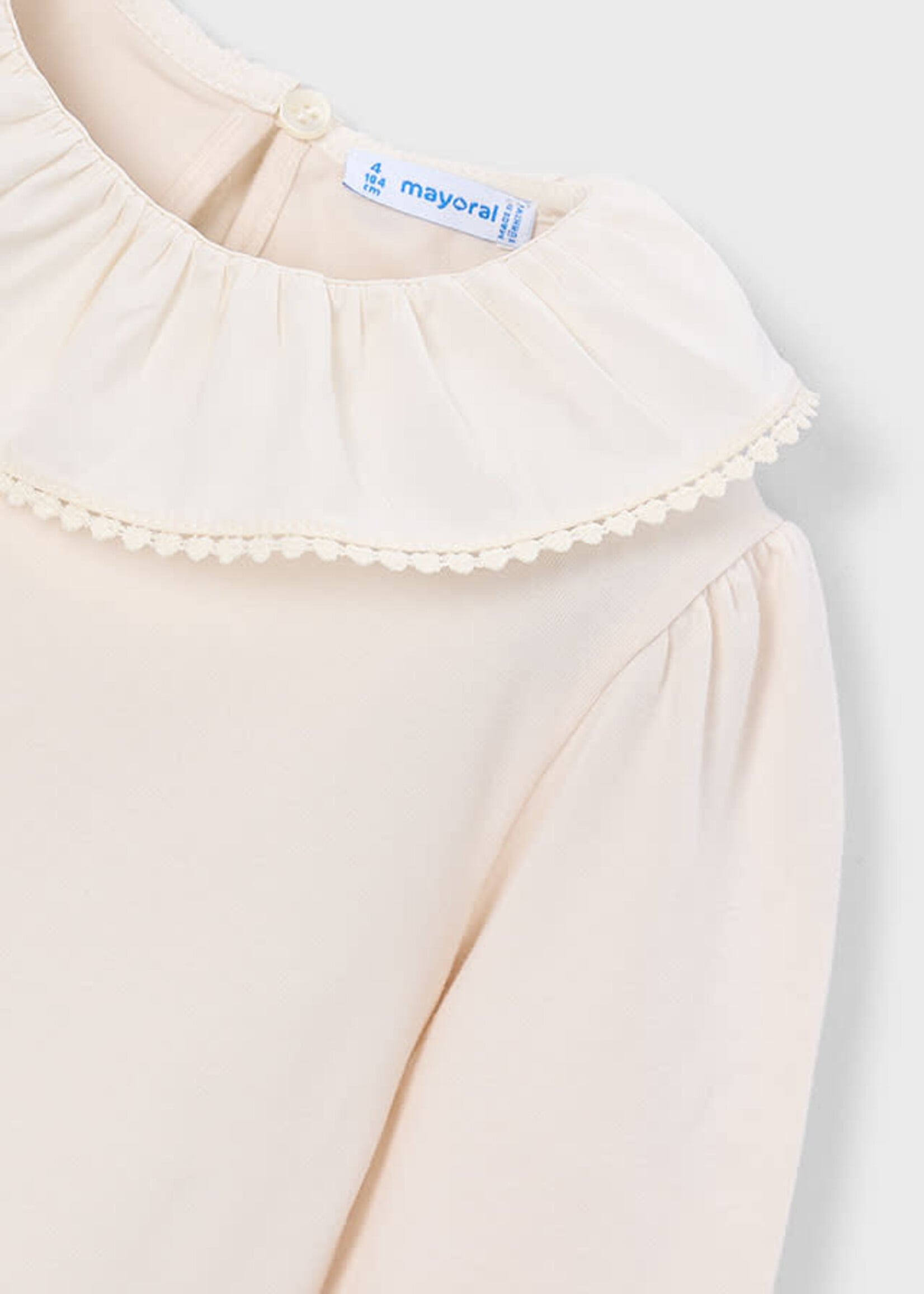 Mayoral Mayoral Ruffled neckline blouse Soy - 26 04149