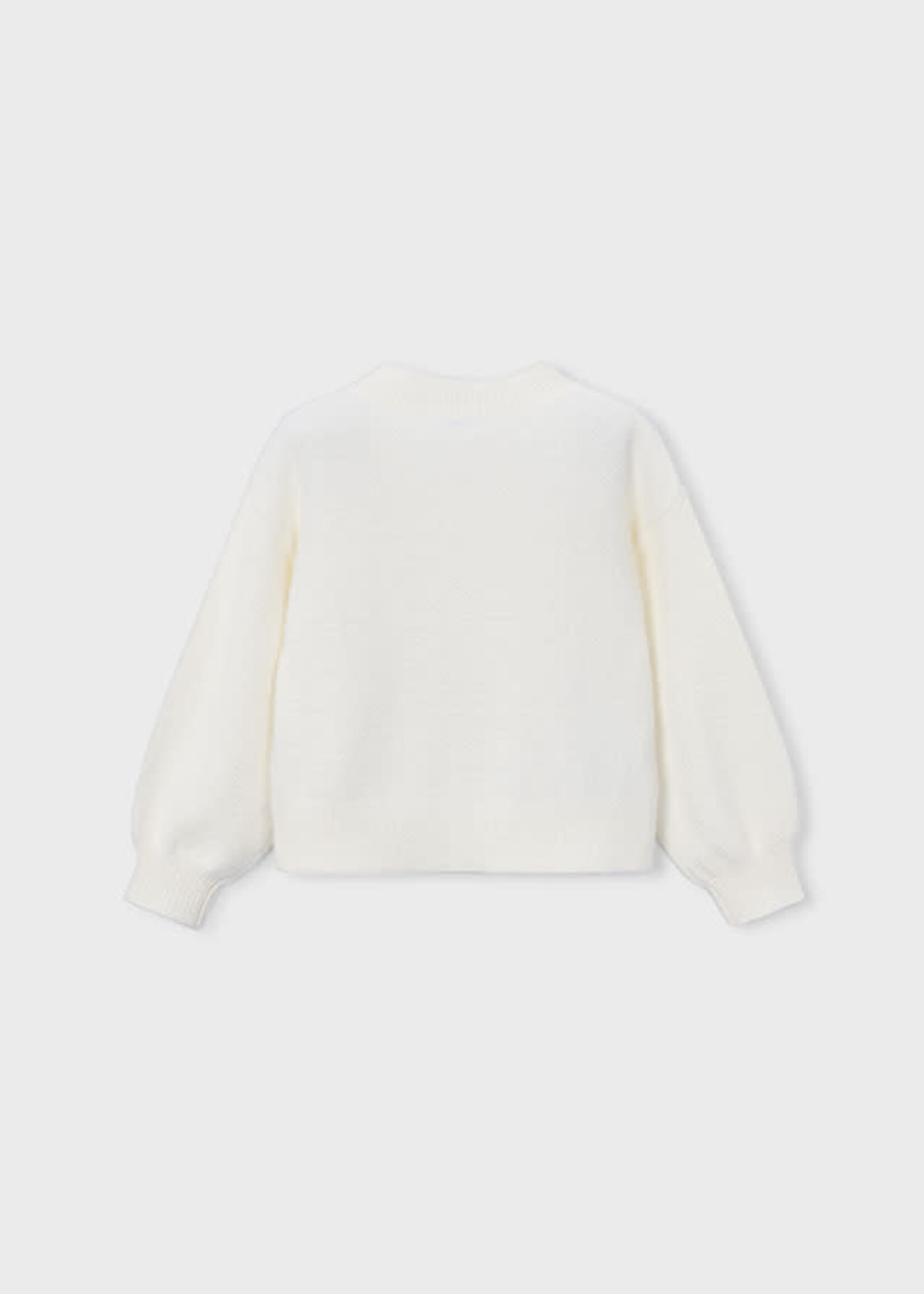Mayoral Mayoral Faux fur ribbon sweater Natural - 26 04321