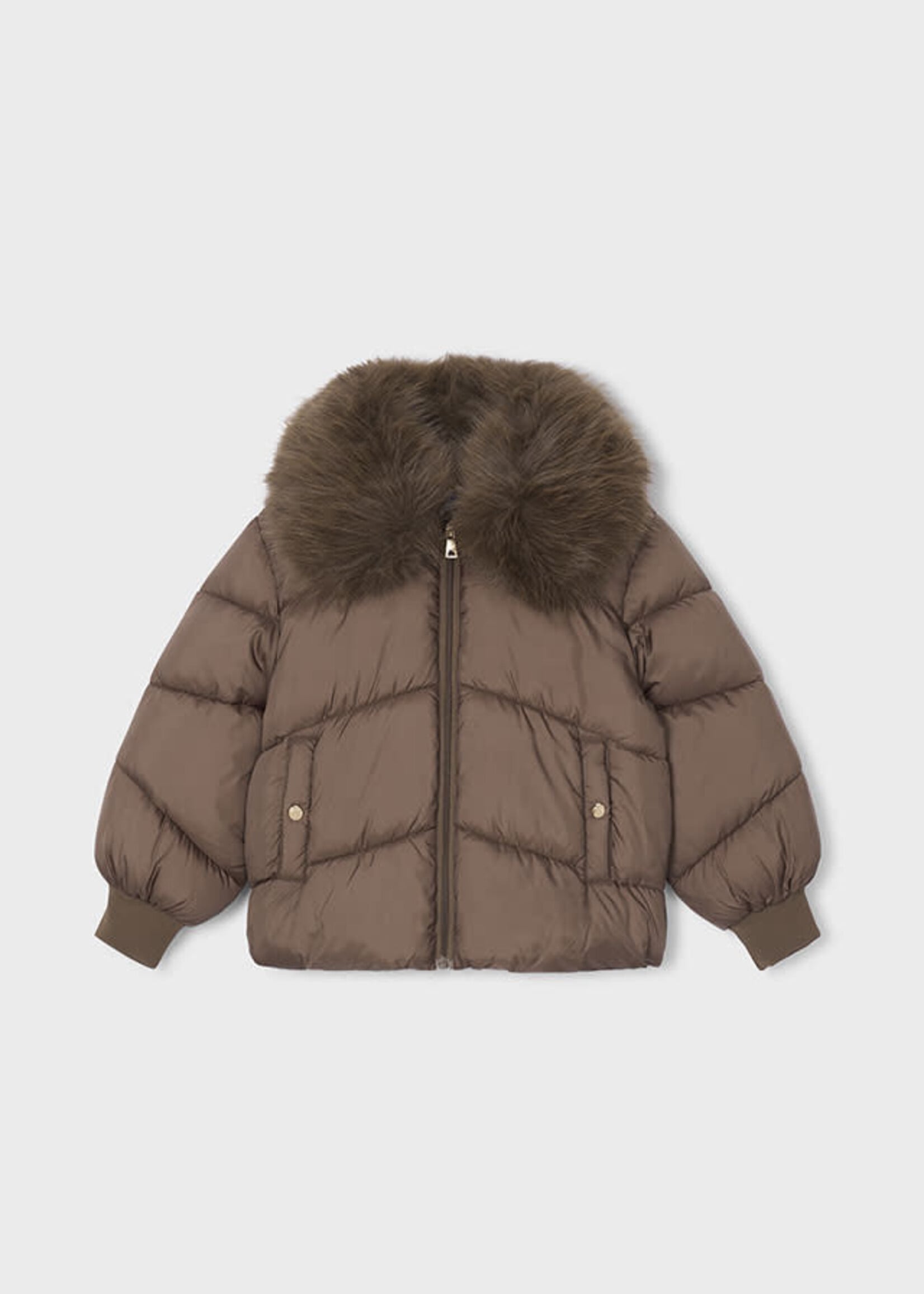 Mayoral Mayoral Jacket with fur neck Chestnut - 26 04421