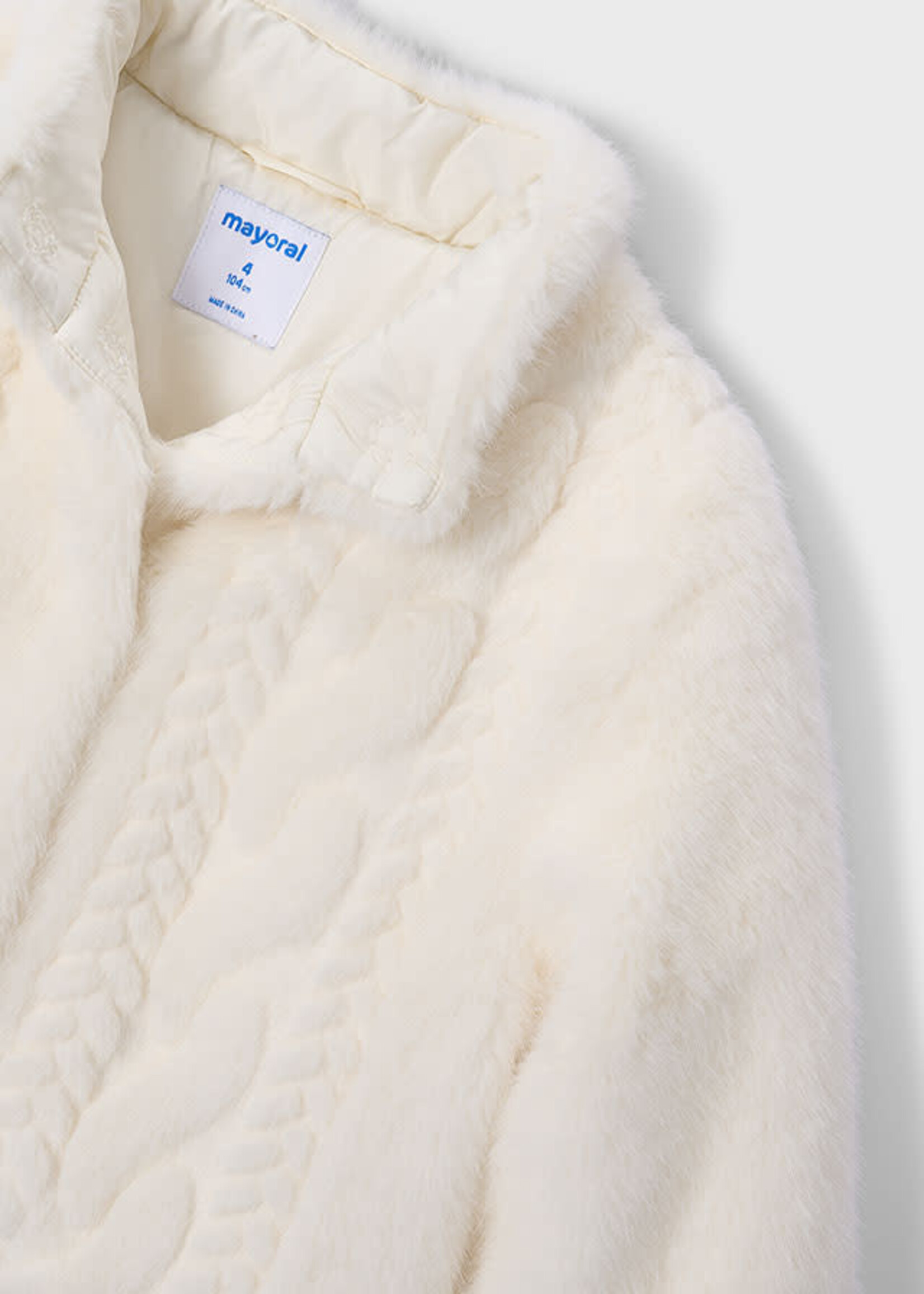 Mayoral Mayoral Faux-fur coat Soy - 26 04415