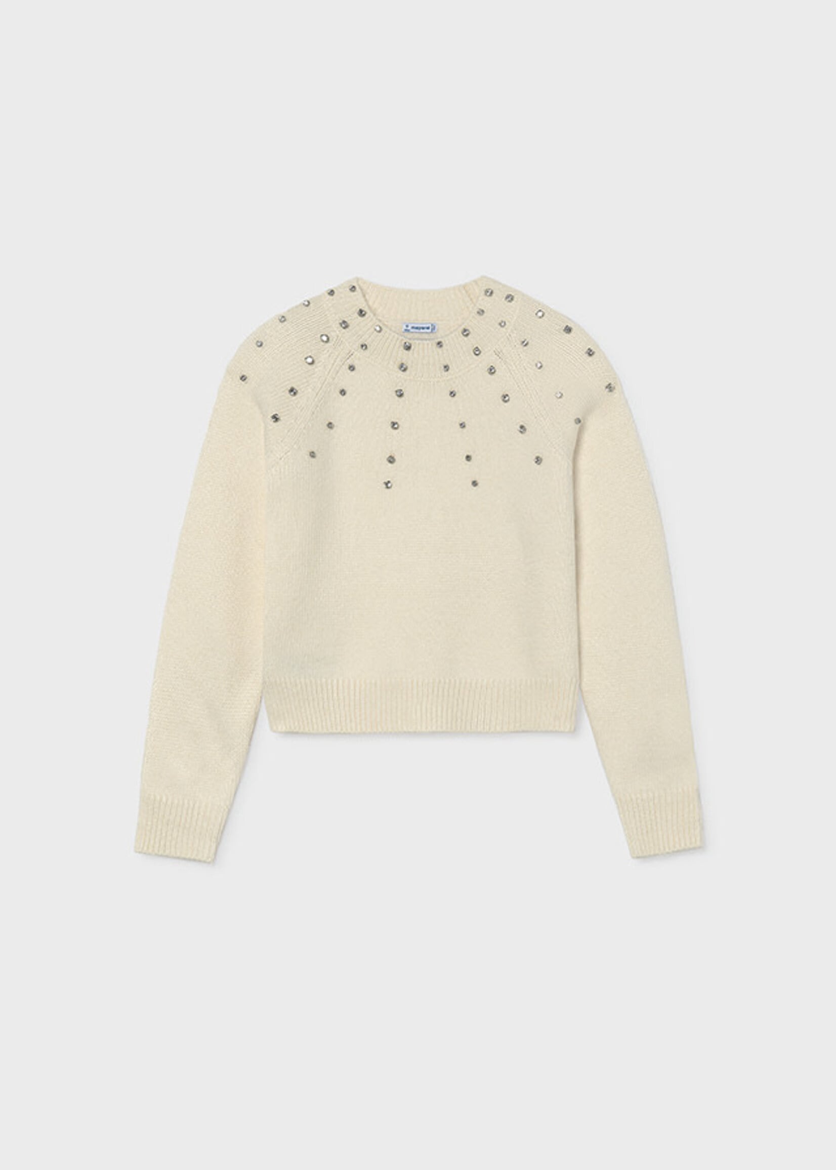 Mayoral Mayoral Strass-applique sweater Cream - 26 07343