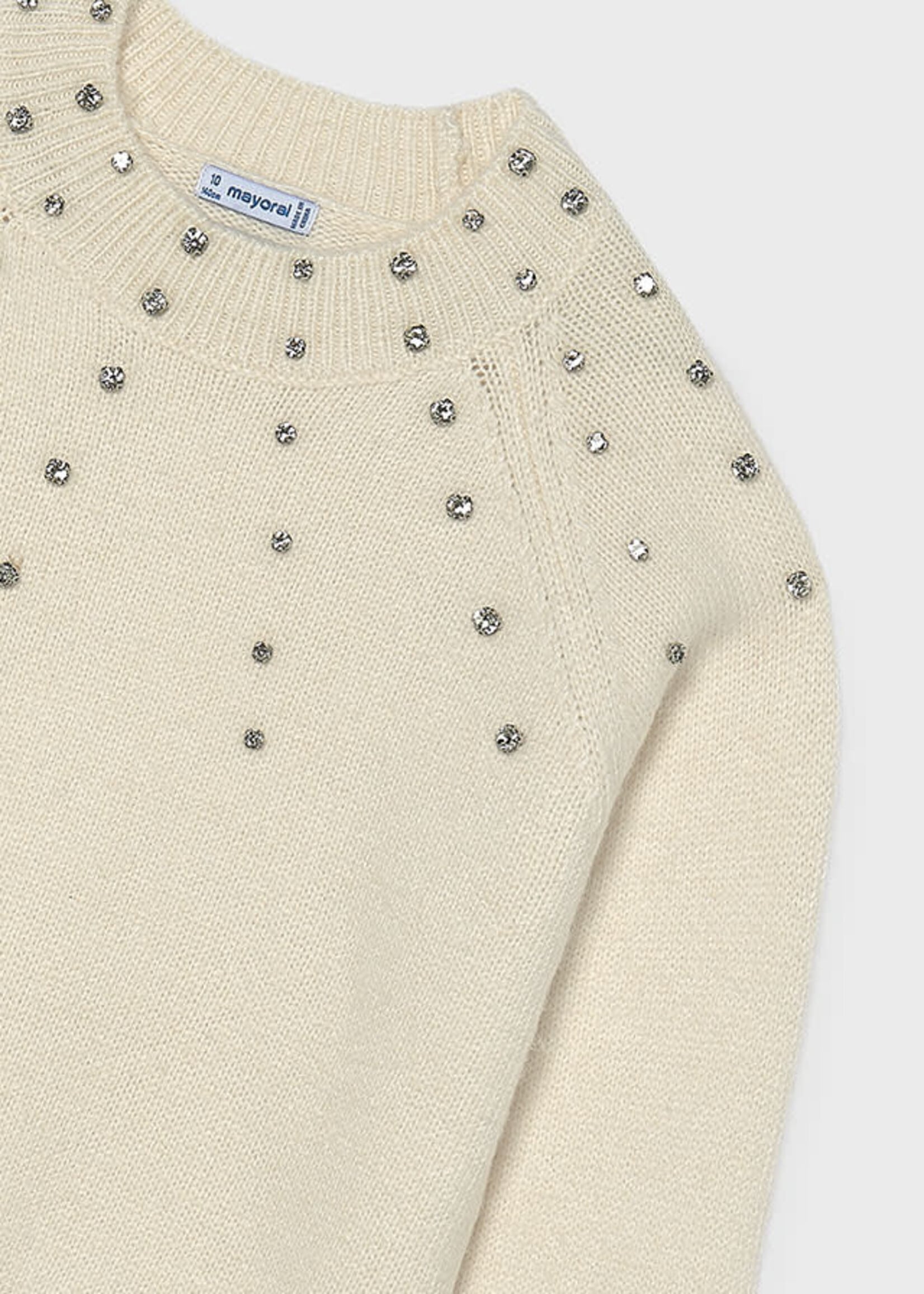 Mayoral Mayoral Strass-applique sweater Cream - 26 07343