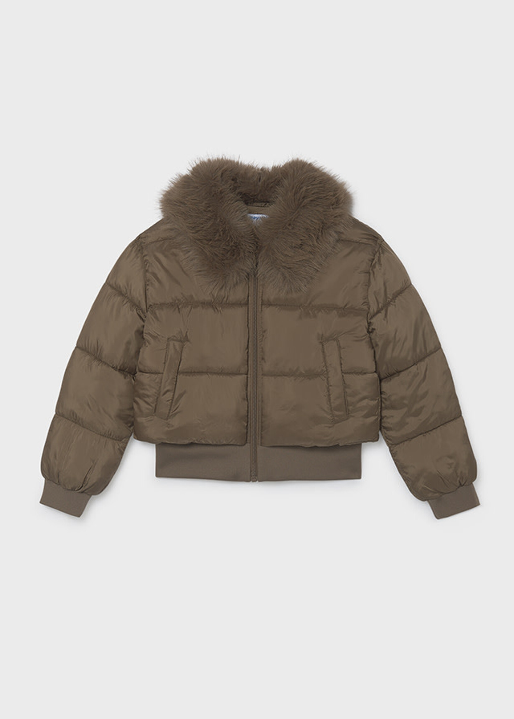 Mayoral Mayoral Puffer jacket faux fur collar Mocha - 26 07440