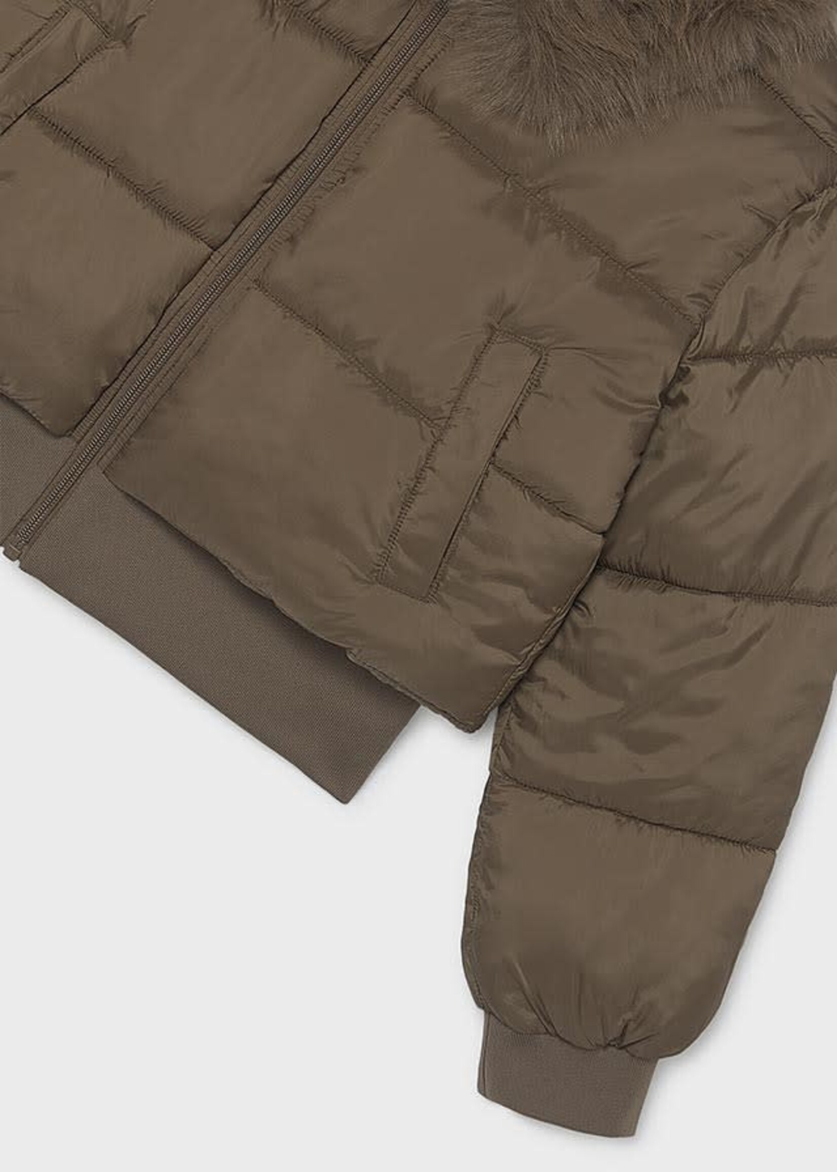Mayoral Mayoral Puffer jacket faux fur collar Mocha - 26 07440