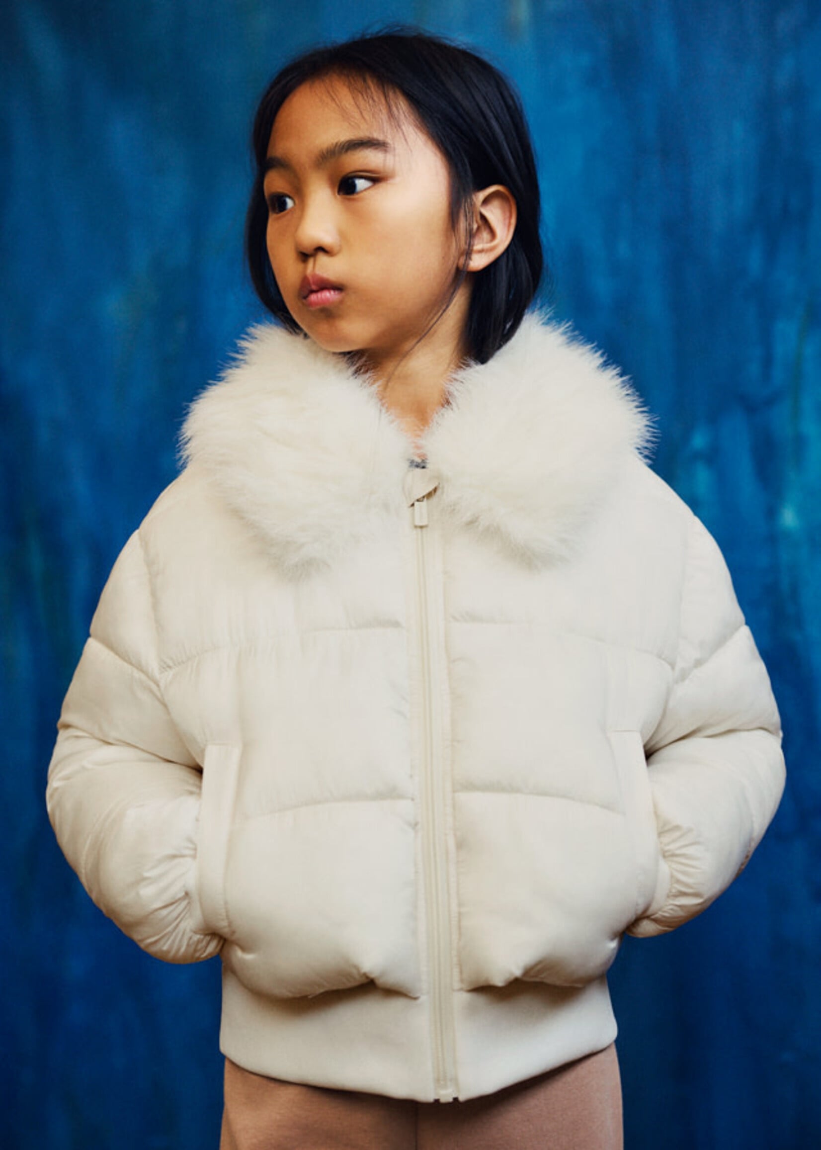 Mayoral Mayoral Puffer jacket faux fur collar Natural - 26 07440