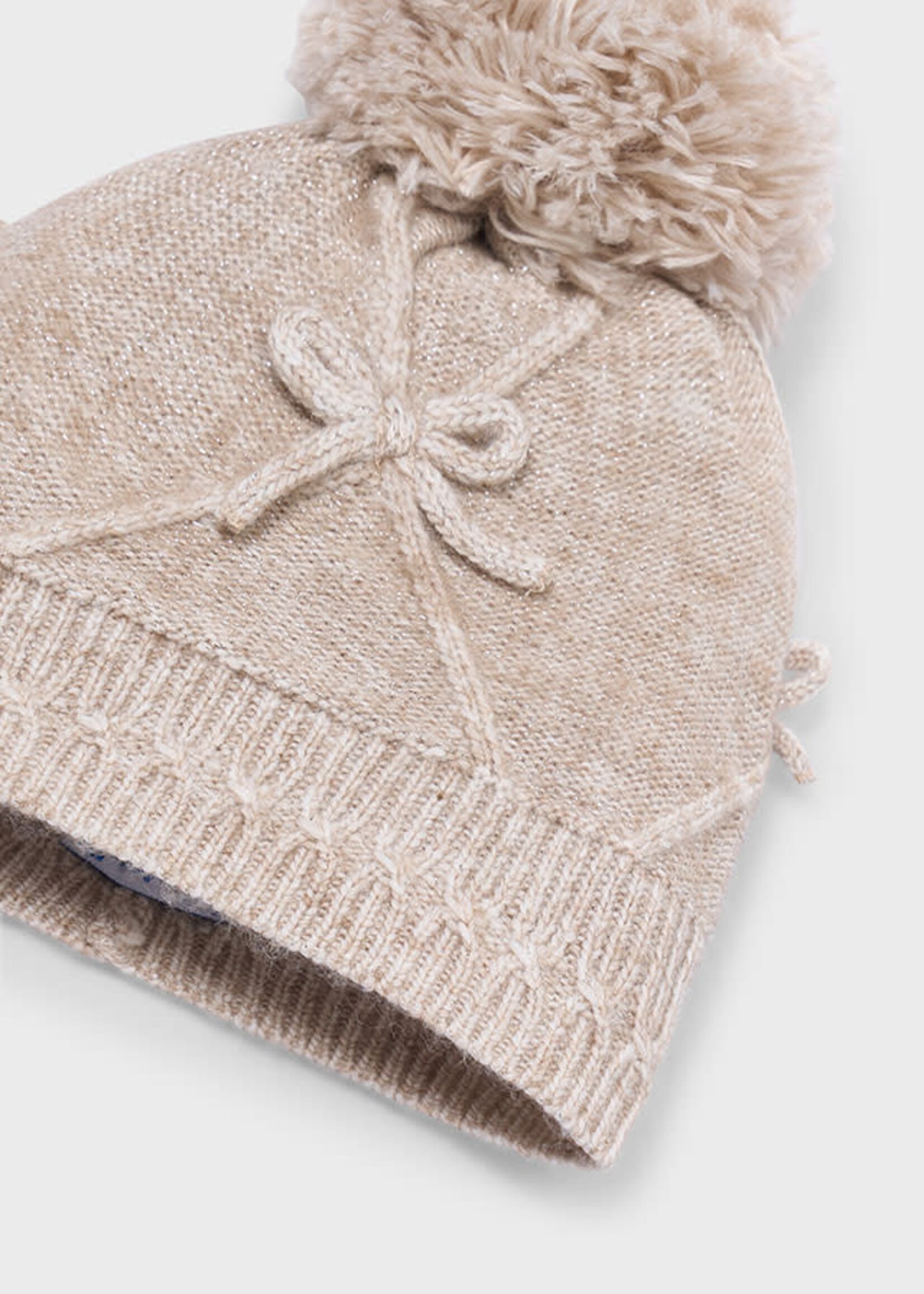 Mayoral Mayoral Bow hat & scarf set Beige vigo - 26 10304