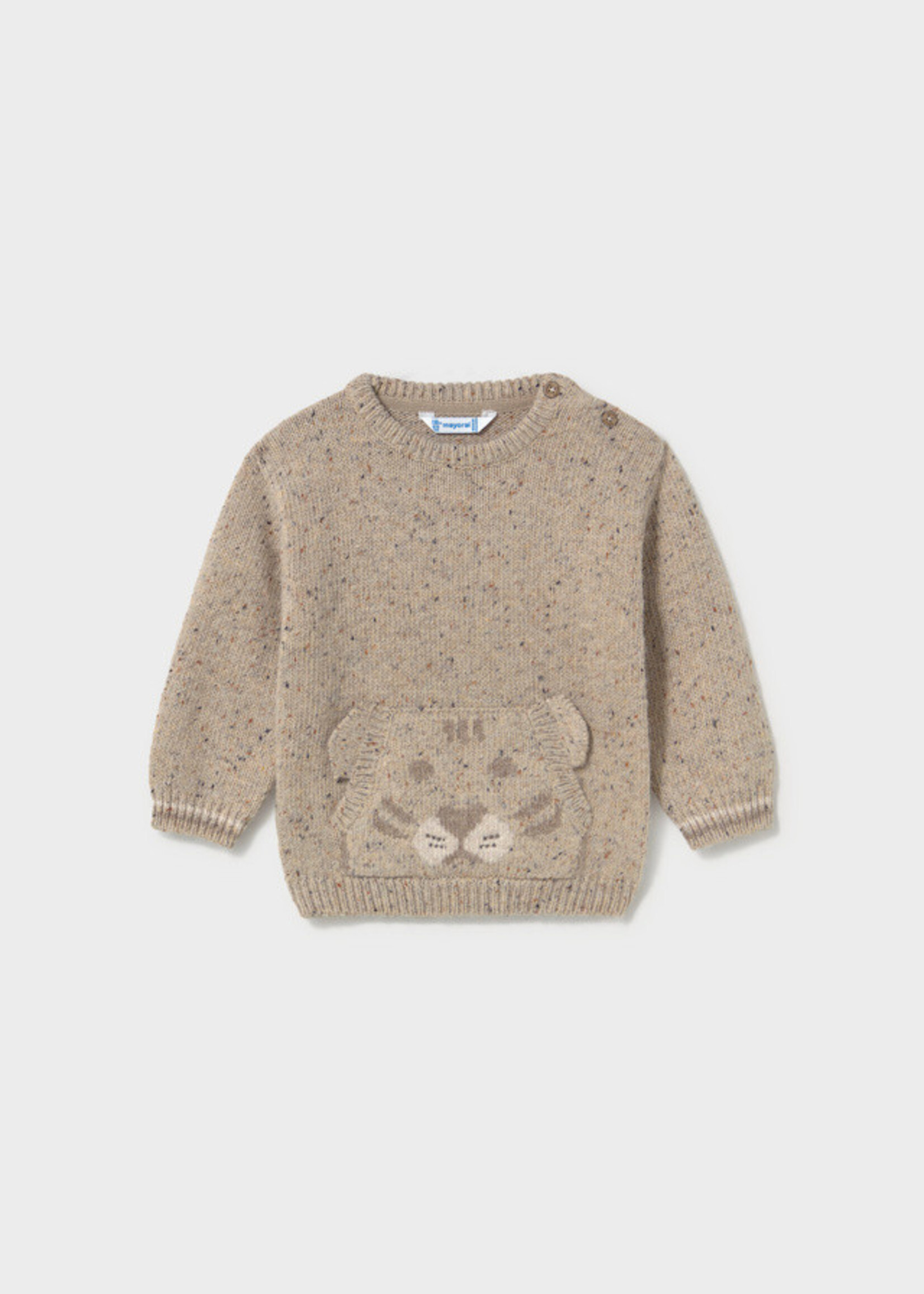 Mayoral Mayoral Face motif sweater tweed - 26 02374