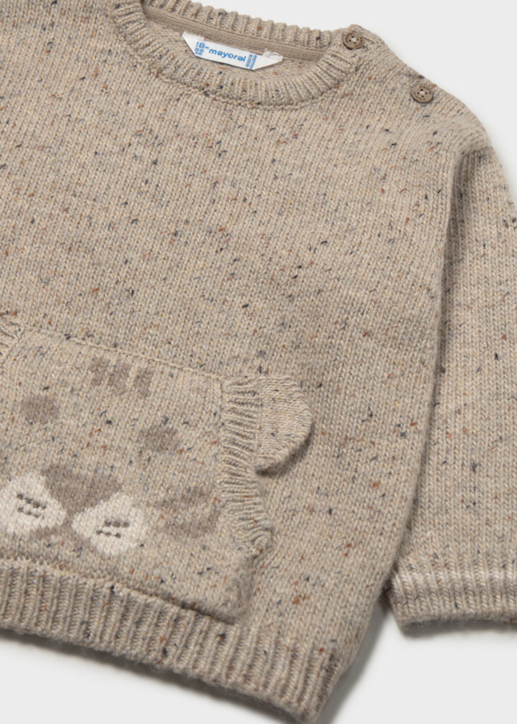 Mayoral Mayoral Face motif sweater tweed - 26 02374