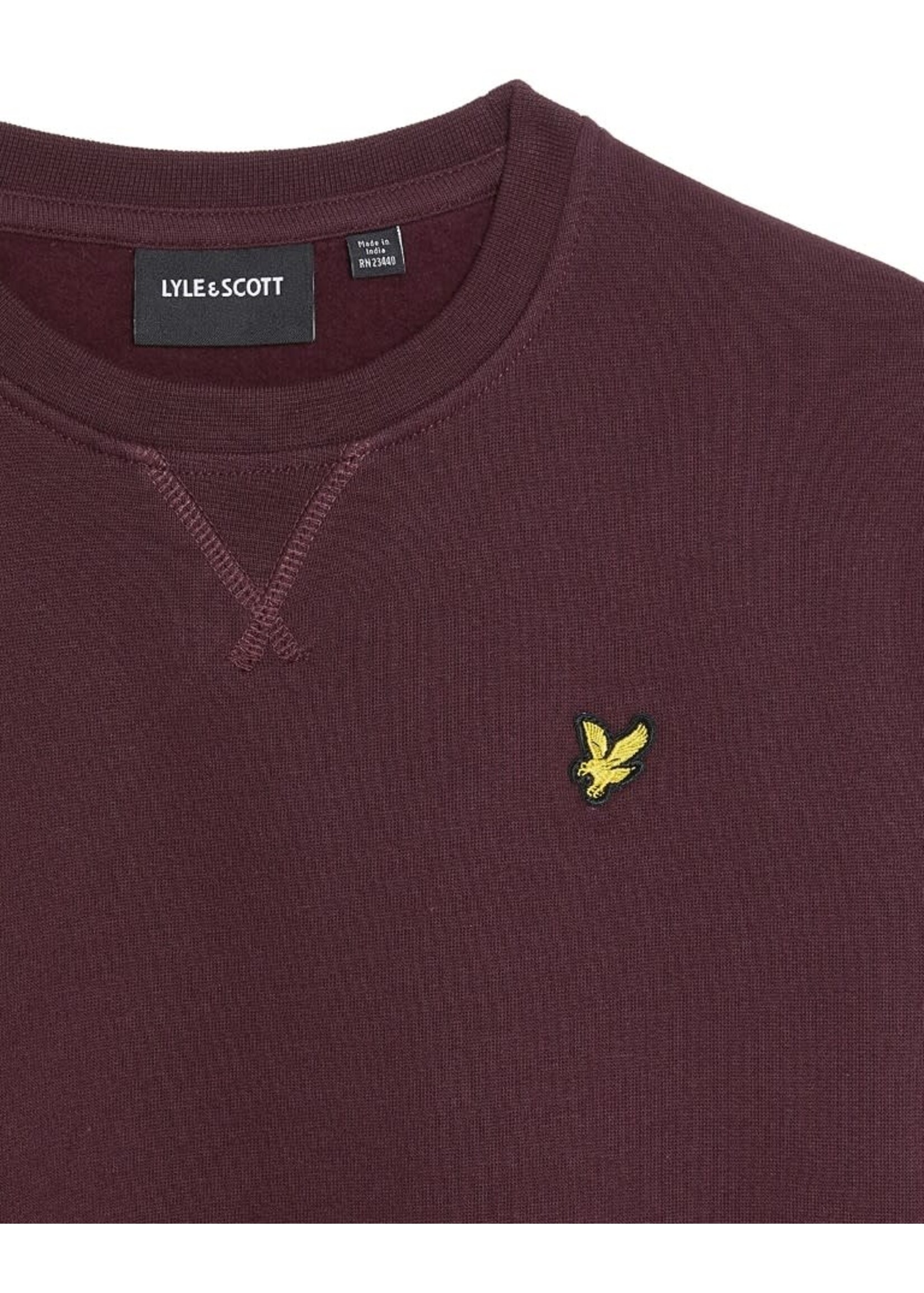 Lyle&Scott Lyle&Scott Crew Neck Sweatshirt Burgundy - MLB2000VB