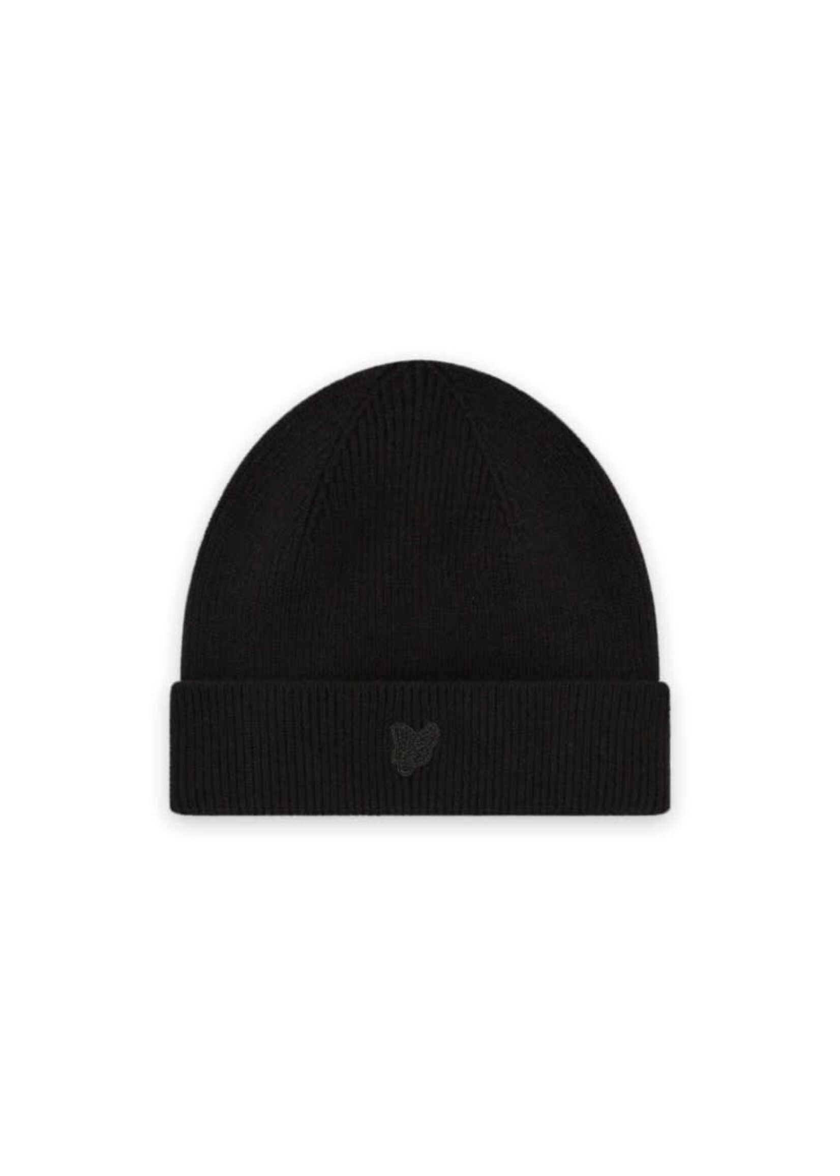 Lyle&Scott Lyle&Scott Tonal Eagle Beanie Jet Black - HEB2300V
