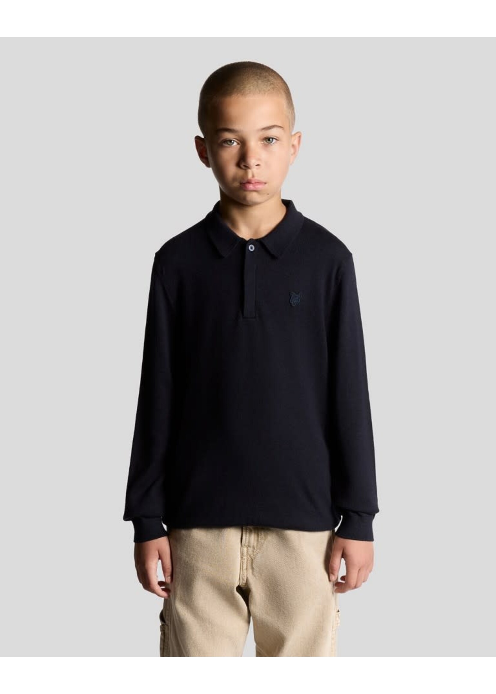 Lyle&Scott Lyle&Scott LS Knitted Polo Shirt Dark Navy - KNB2300V