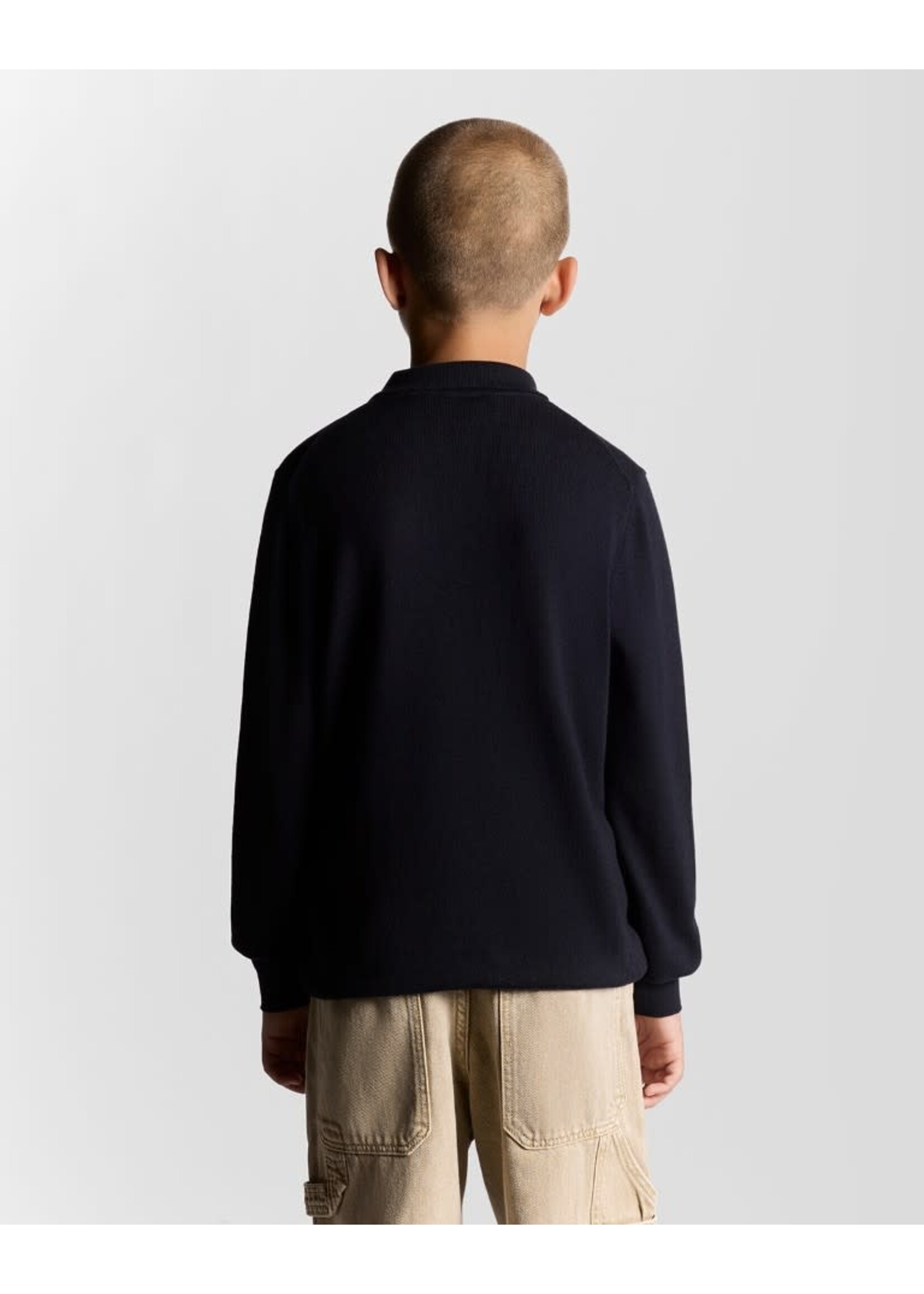 Lyle&Scott Lyle&Scott LS Knitted Polo Shirt Dark Navy - KNB2300V