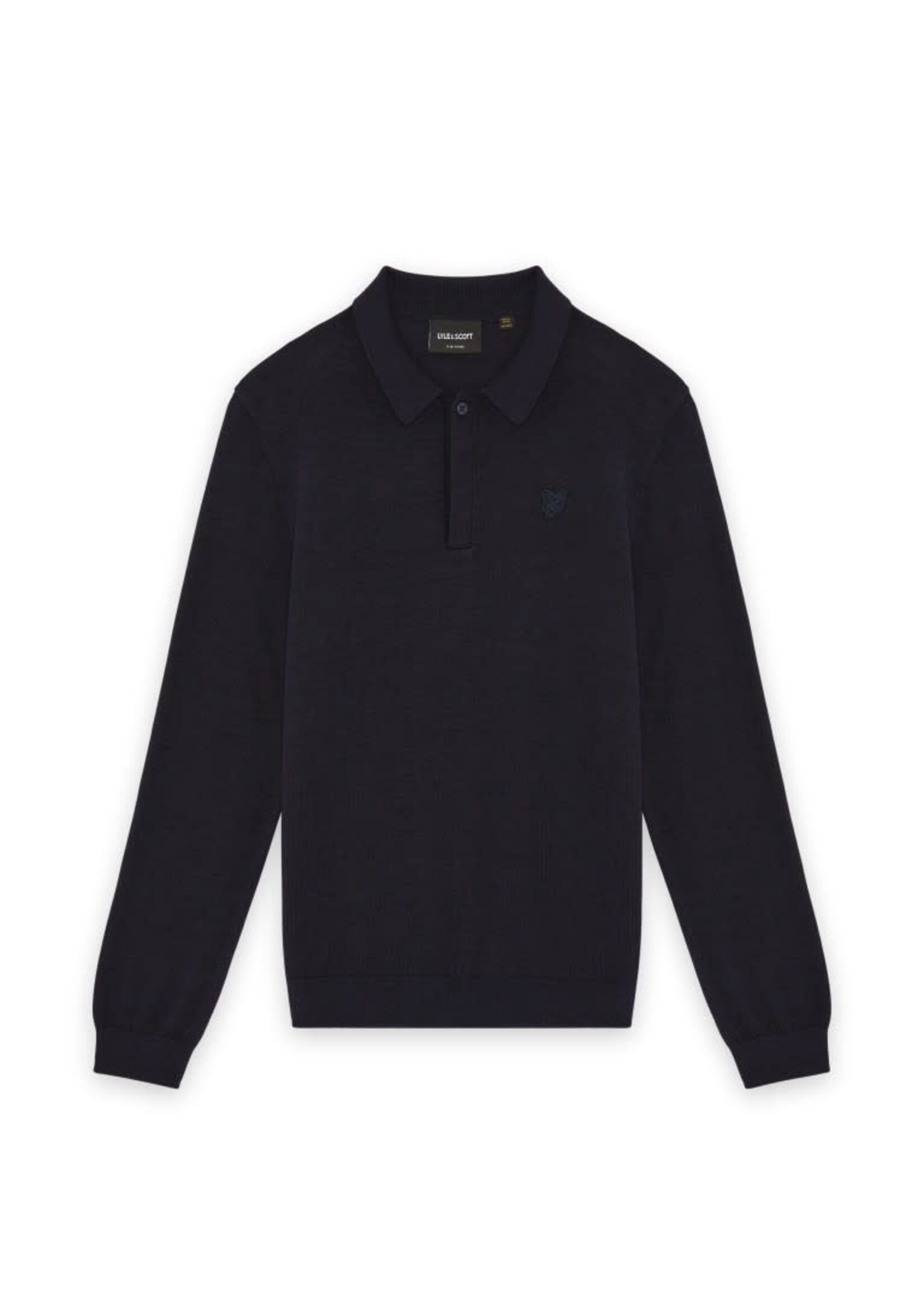 Lyle&Scott Lyle&Scott LS Knitted Polo Shirt Dark Navy - KNB2300V