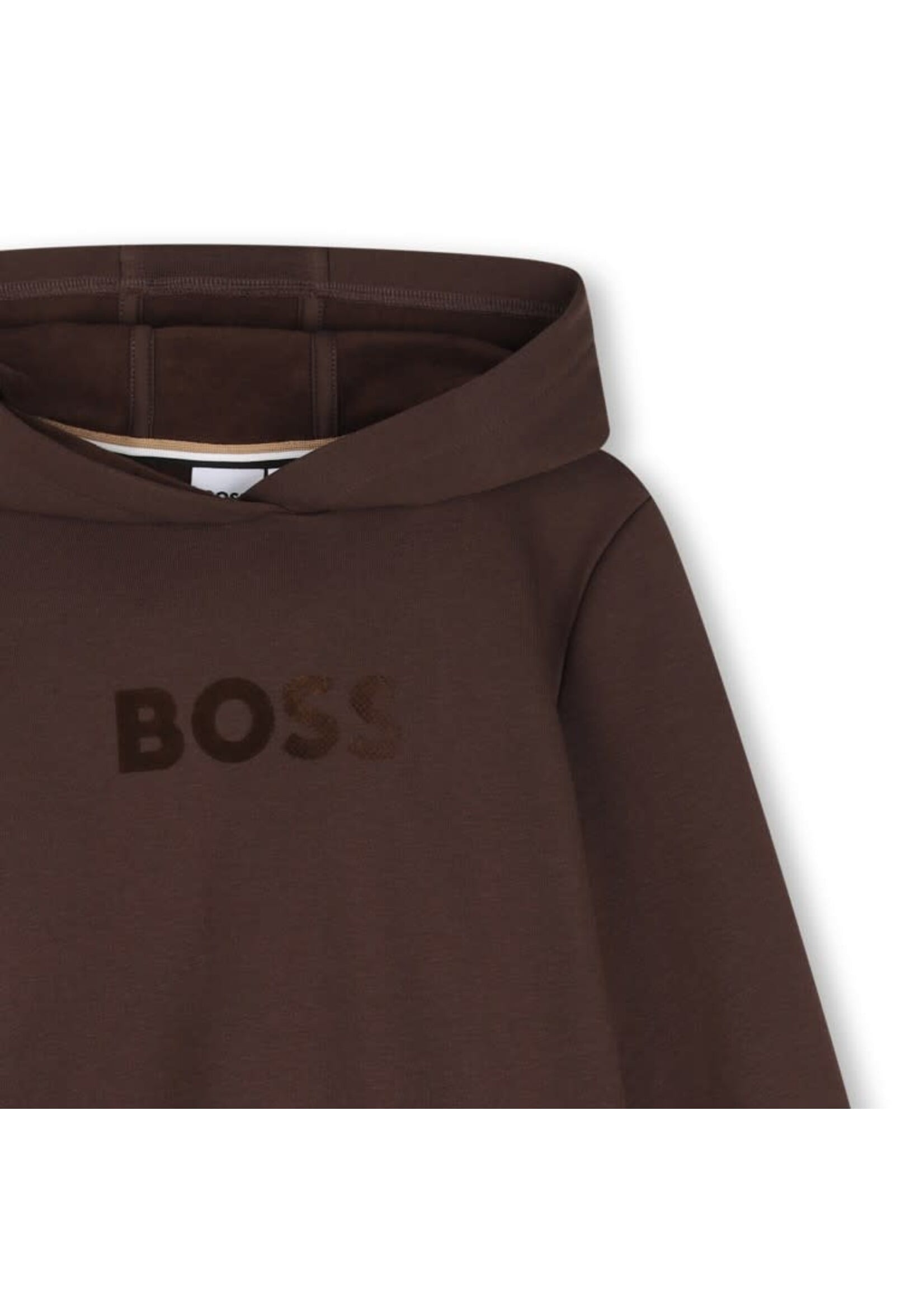 Boss Boss SWEATER-SHIRT MET KAP J53400 BRUIN