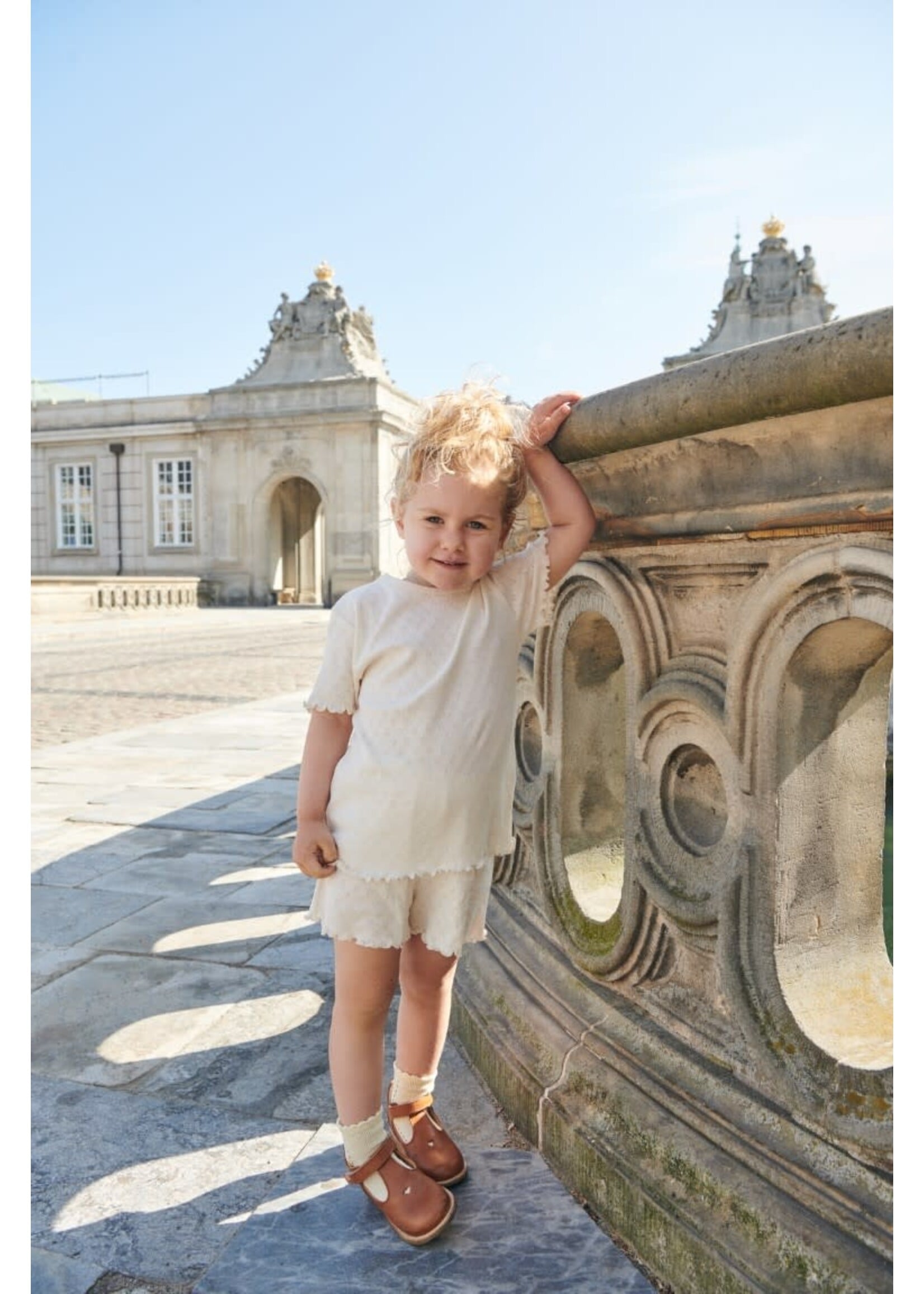 Copenhagen Colors Copenhagen Colors POINTELLE HEART T-SHIRT CREAM 215-193
