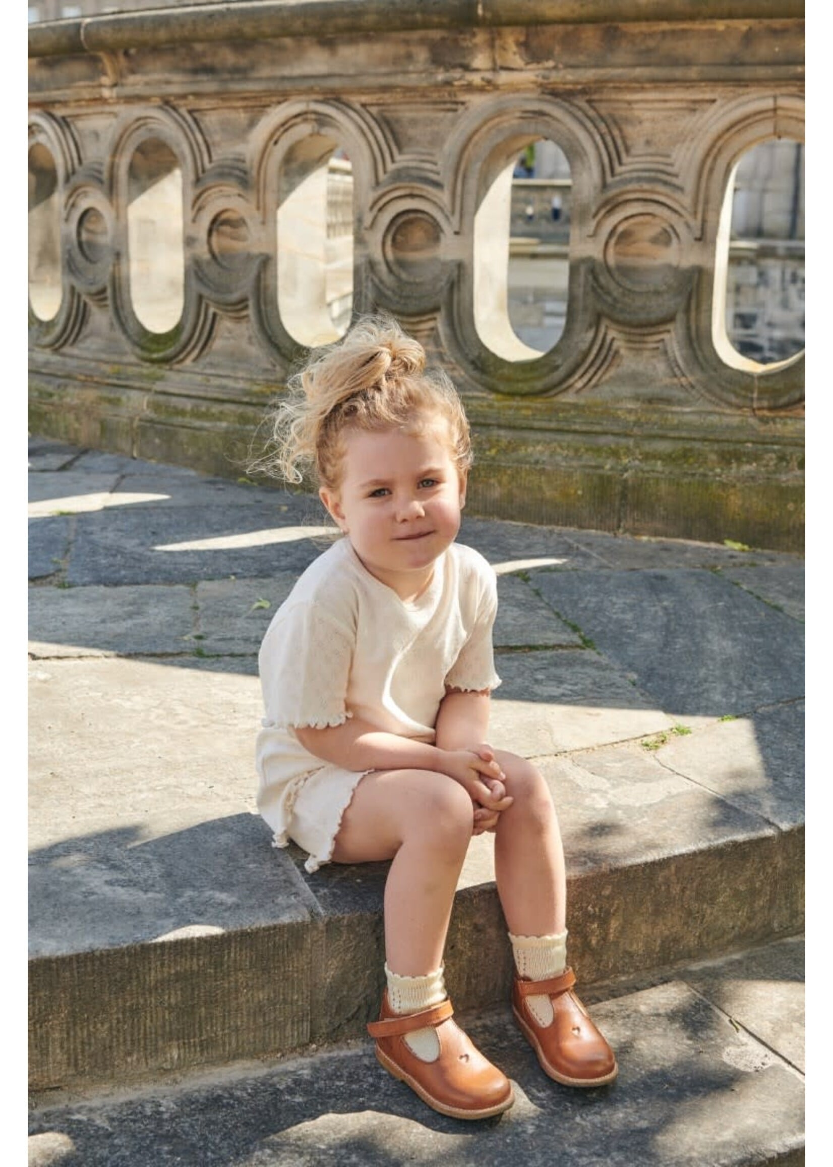 Copenhagen Colors Copenhagen Colors POINTELLE HEART T-SHIRT CREAM 215-193