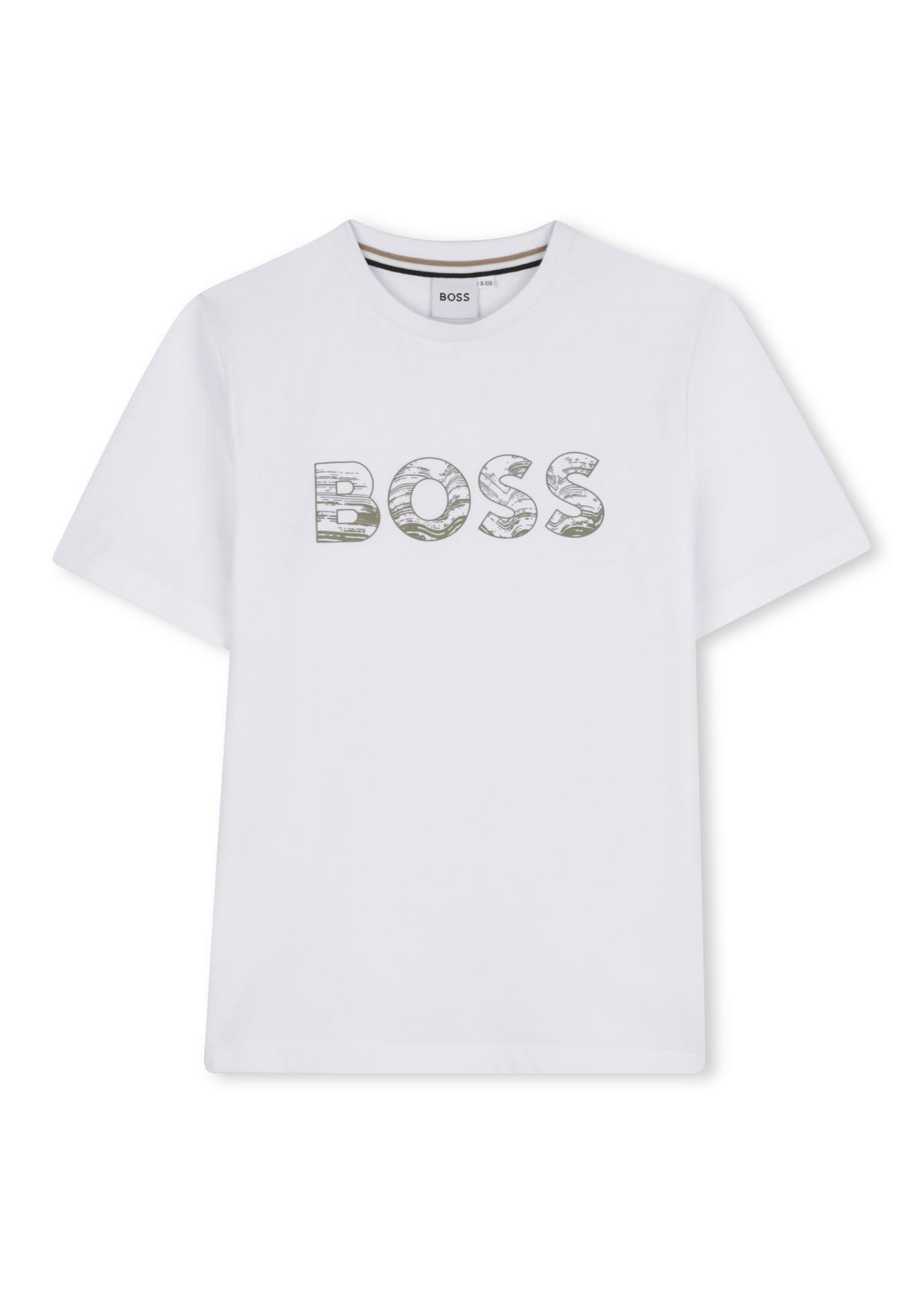 Boss Boss T-SHIRT KORTE MOUWEN WIT/BEIGE BOSS