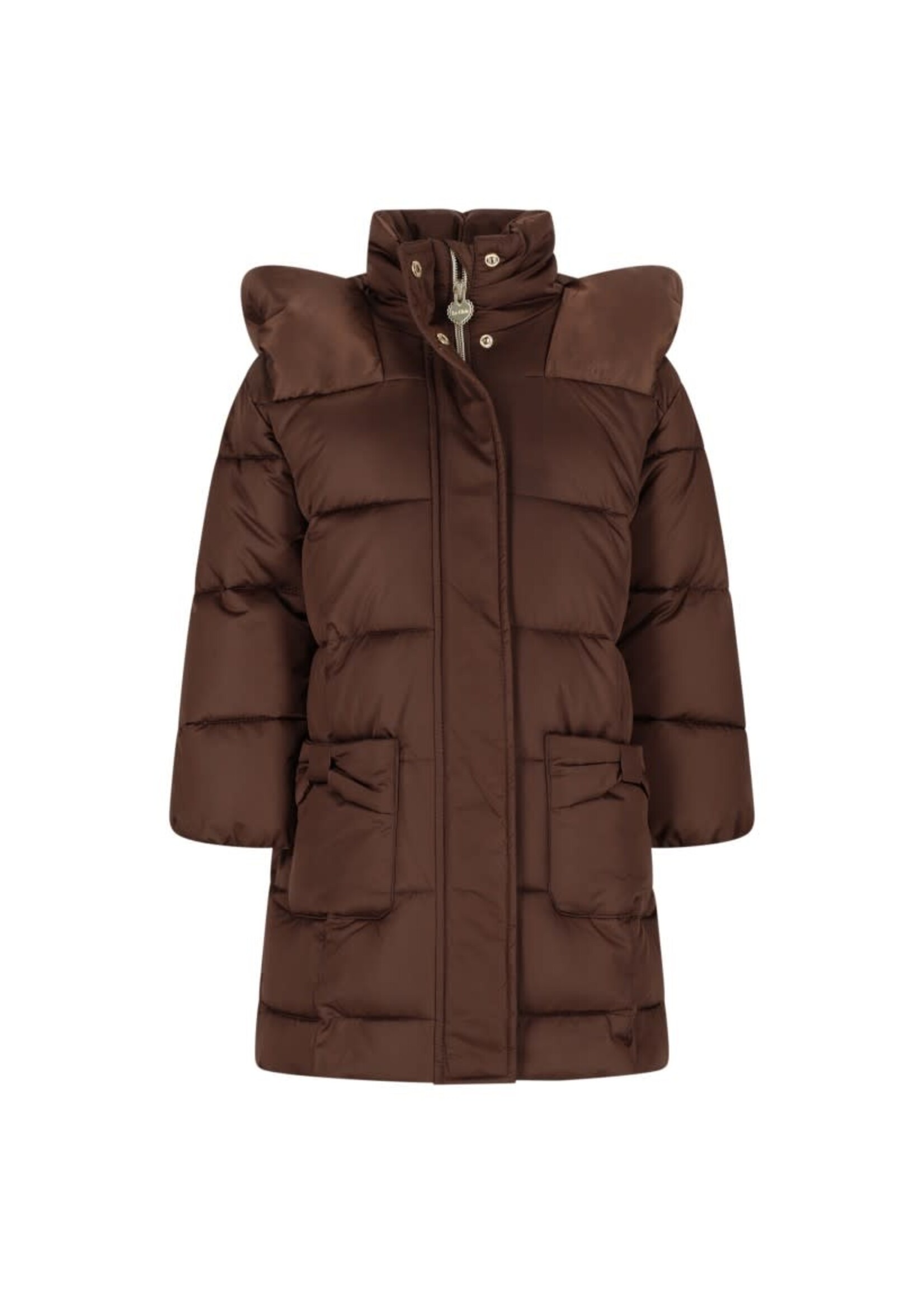 Le Chic Le Chic BLOOM puffy long winter coat C607-5210 Chocolate Chip