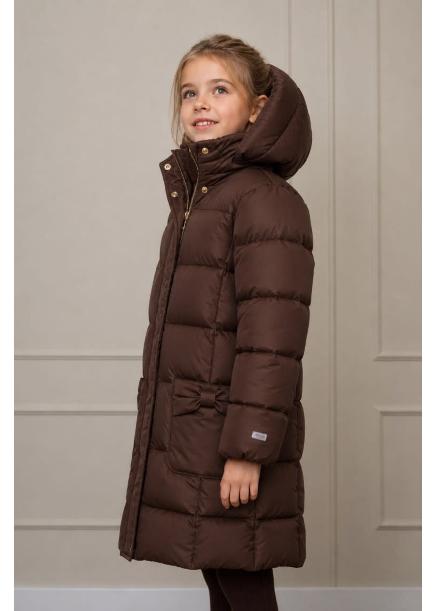 Le Chic Le Chic BLOOM puffy long winter coat C607-5210 Chocolate Chip