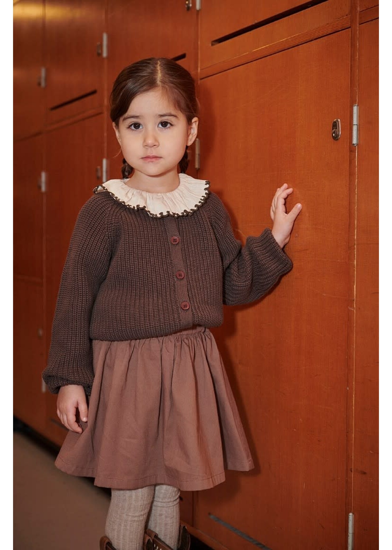 Copenhagen Colors Copenhagen Colors Twill Skirt with adjustable waist Walnut 262-211-401