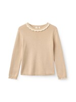 Copenhagen Colors Copenhagen Colors LS Blouse w. Deco Neck Beige Comb. 262-000-316